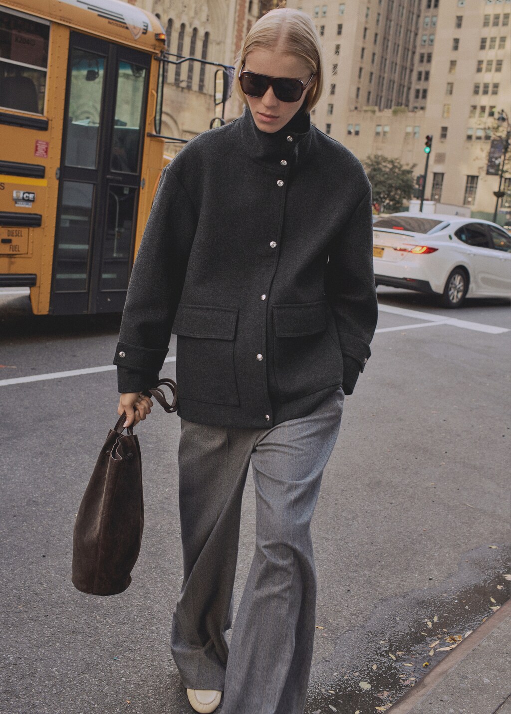 High neck midi wool coat - Women | MANGO USA High neck midi wool coat - Women | MANGO USA