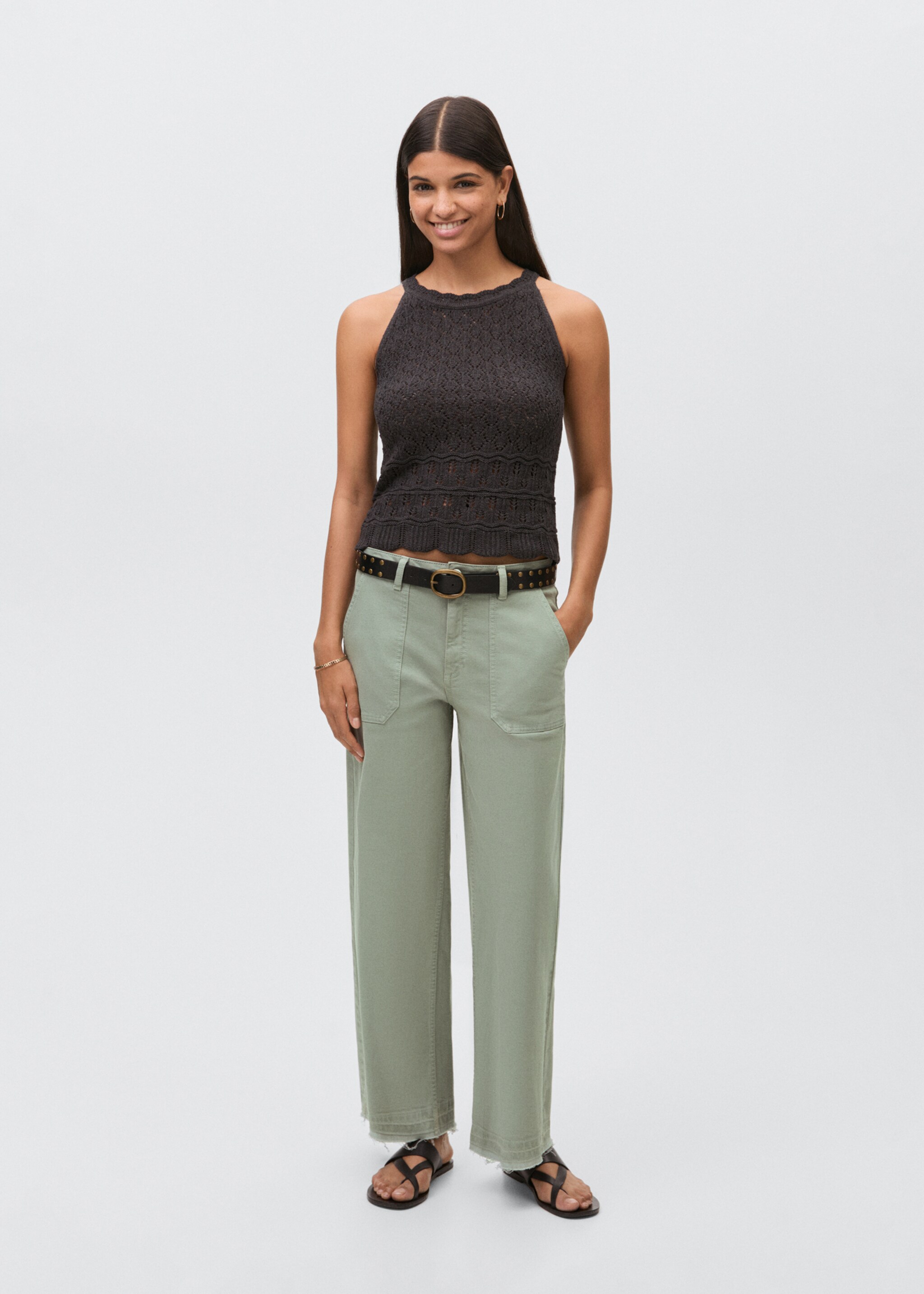 Culotte trousers with pockets - General plane