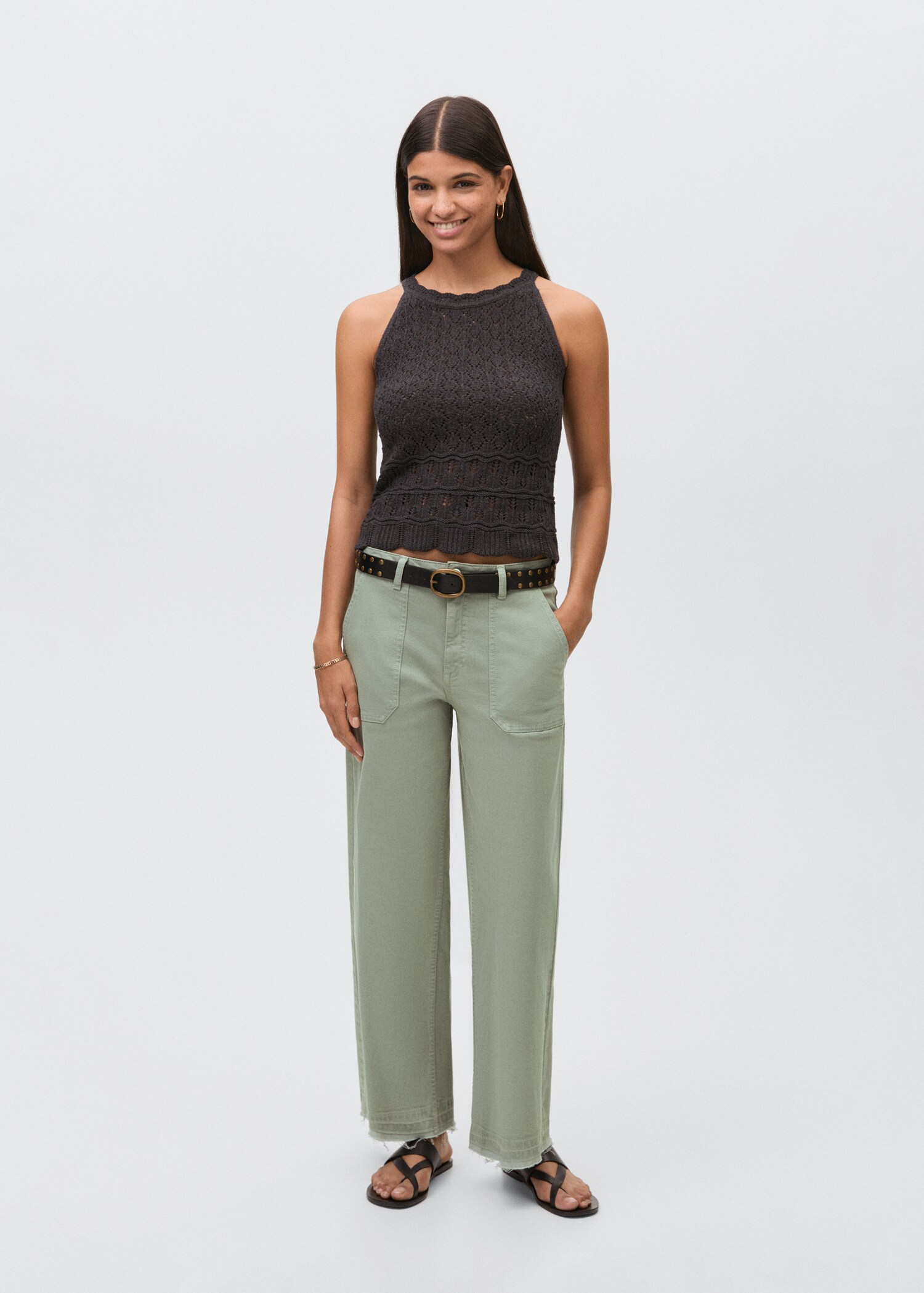 Culotte trousers with pockets - General plane