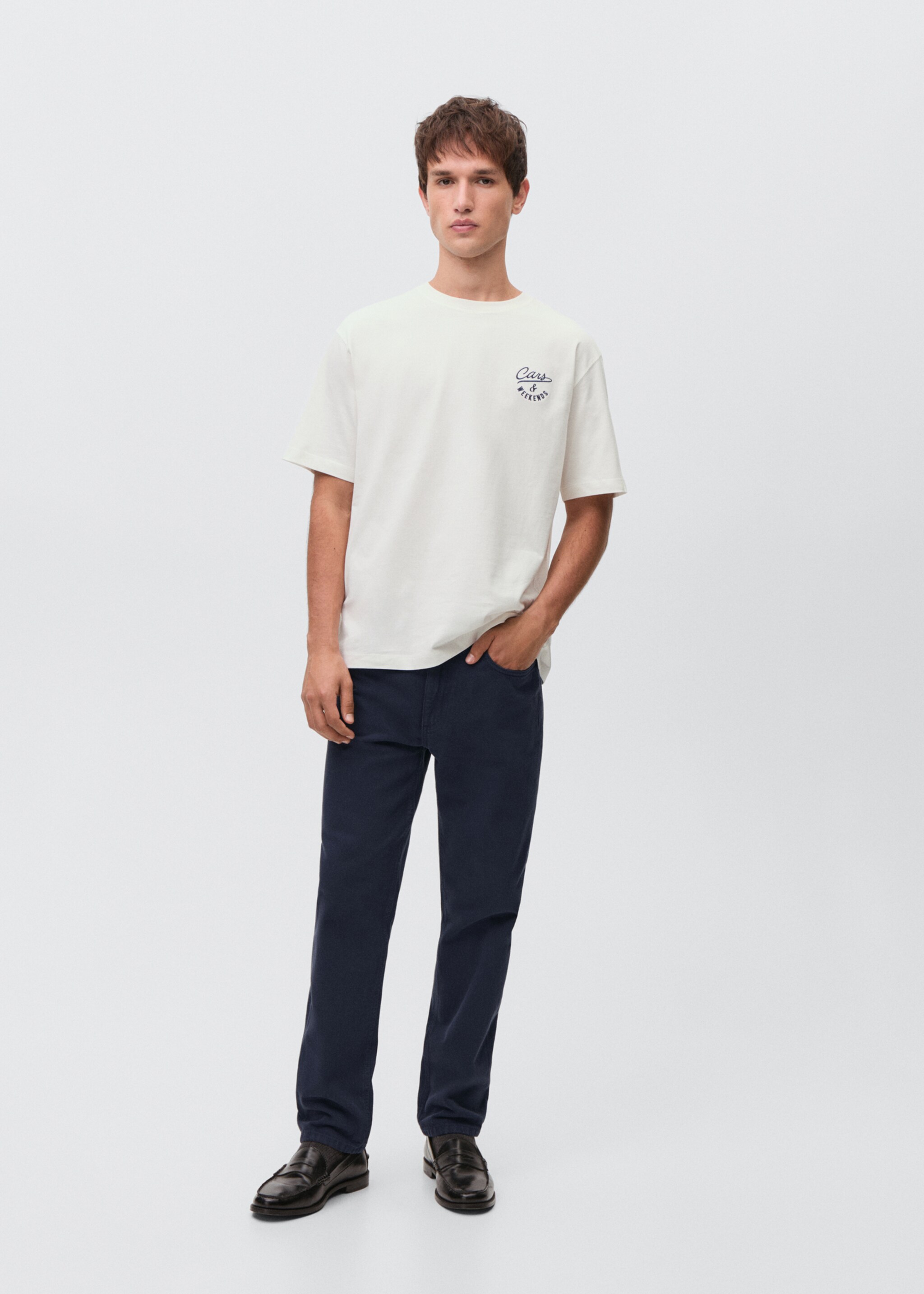 Printed cotton-blend T-shirt - General plane