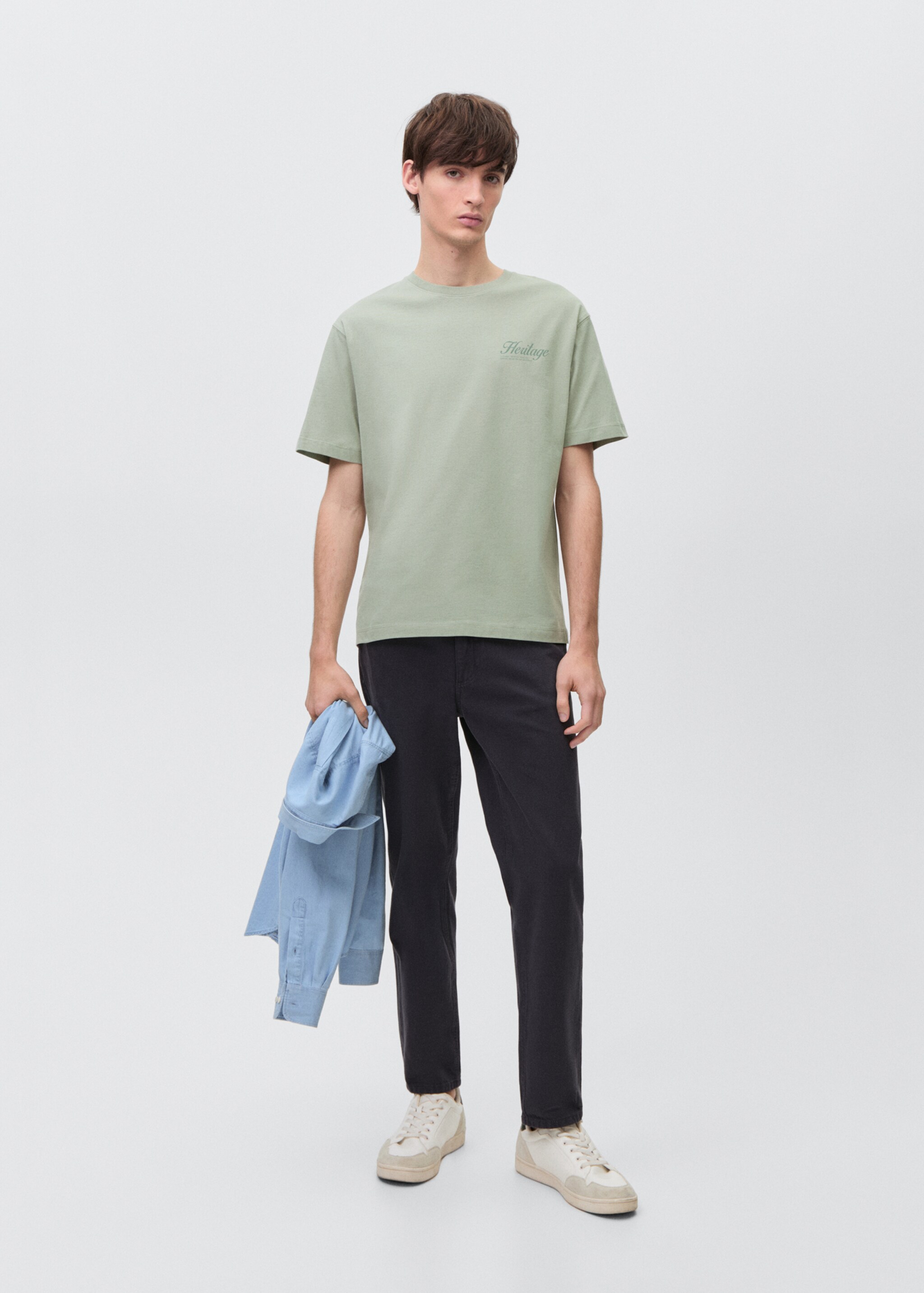 Printed cotton-blend T-shirt - General plane