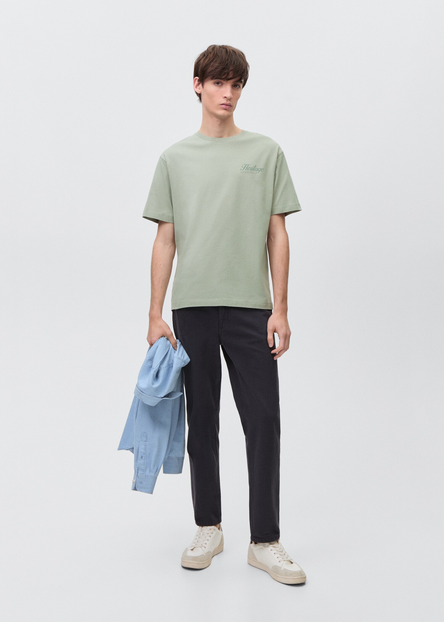 Printed cotton-blend T-shirt - General plane