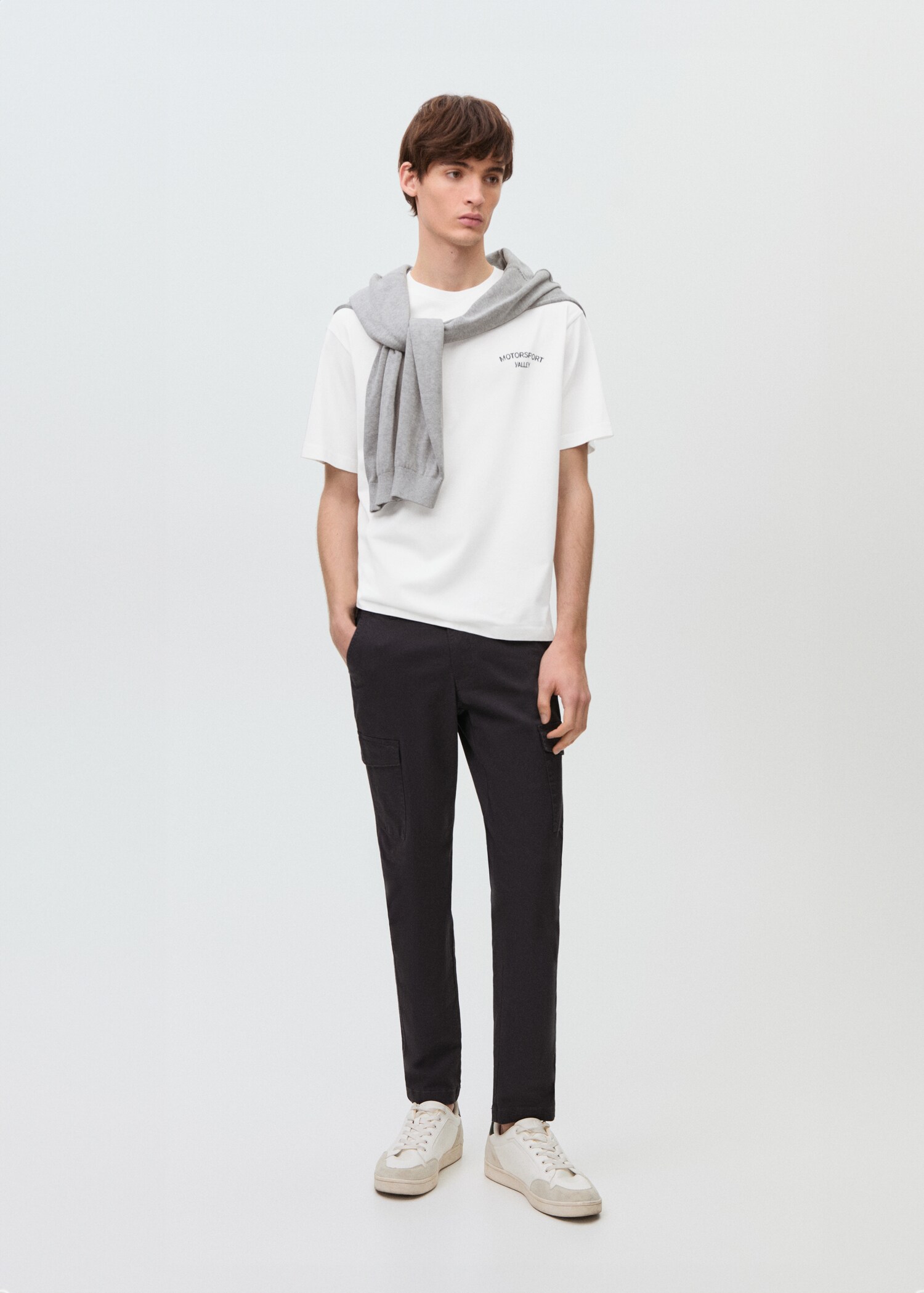Printed cotton-blend T-shirt - General plane
