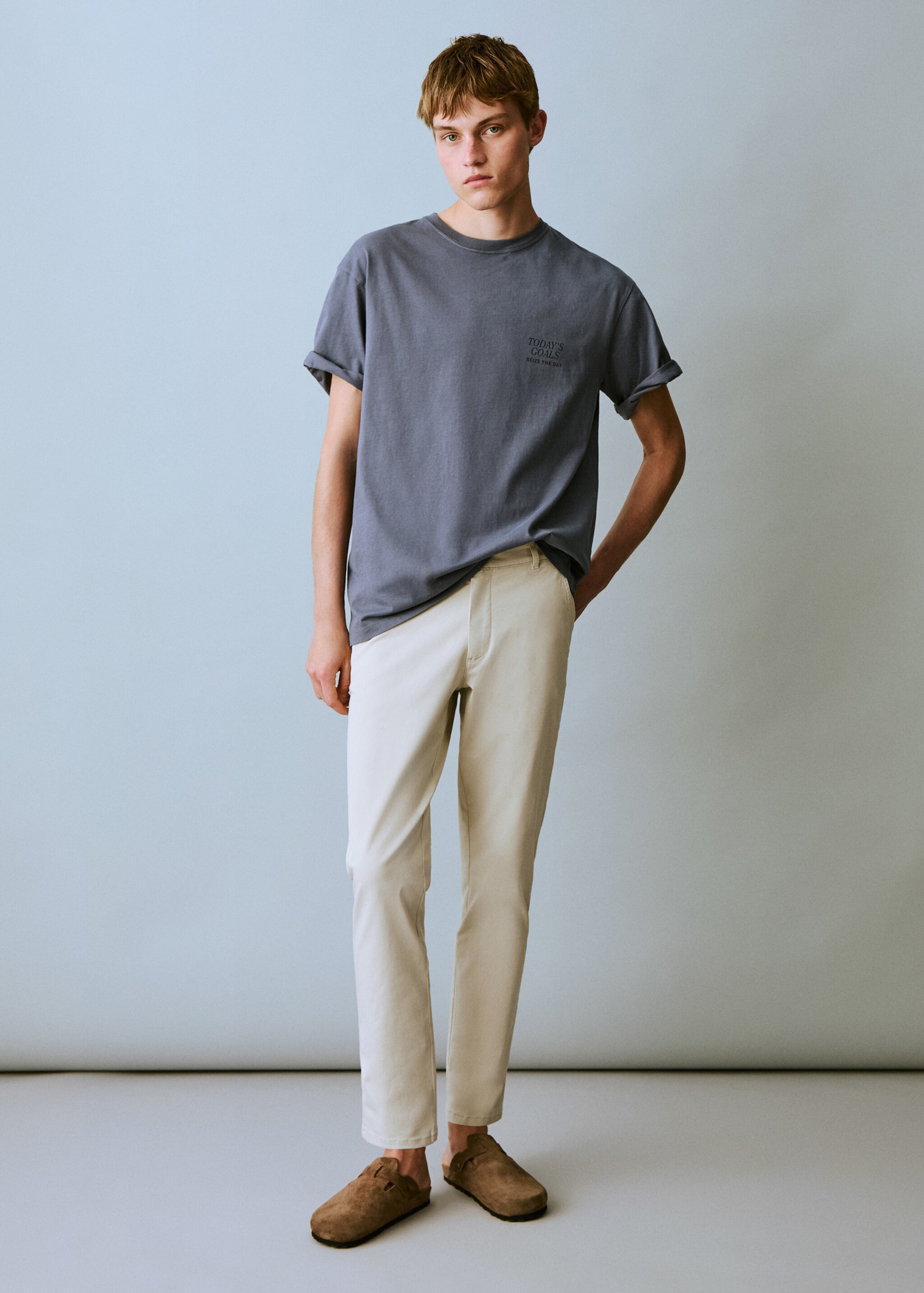 Printed cotton-blend t-shirt - General plane