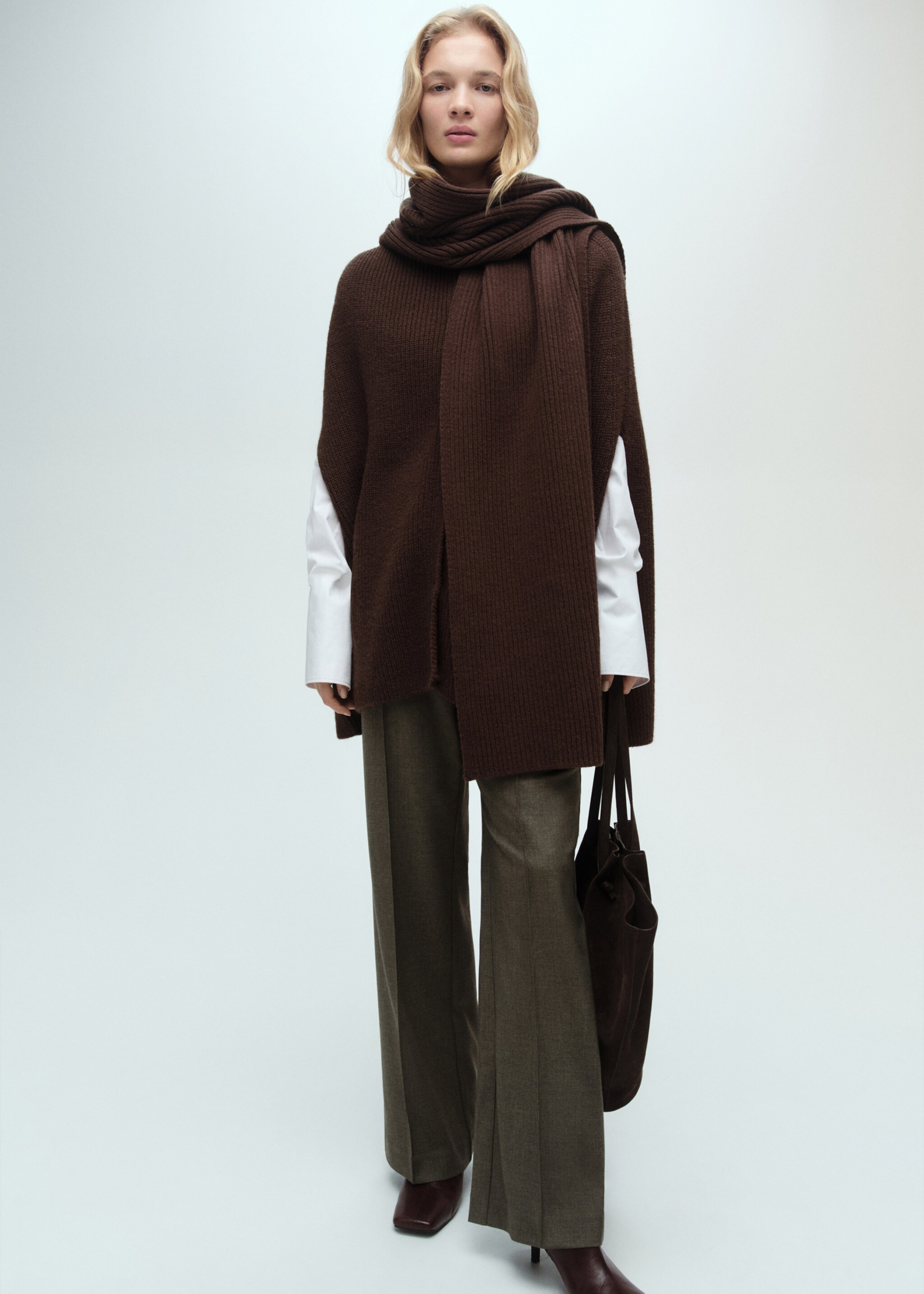 Wideleg trousers with elastic waist - General plane, Green. Ref: 87011516-00.
