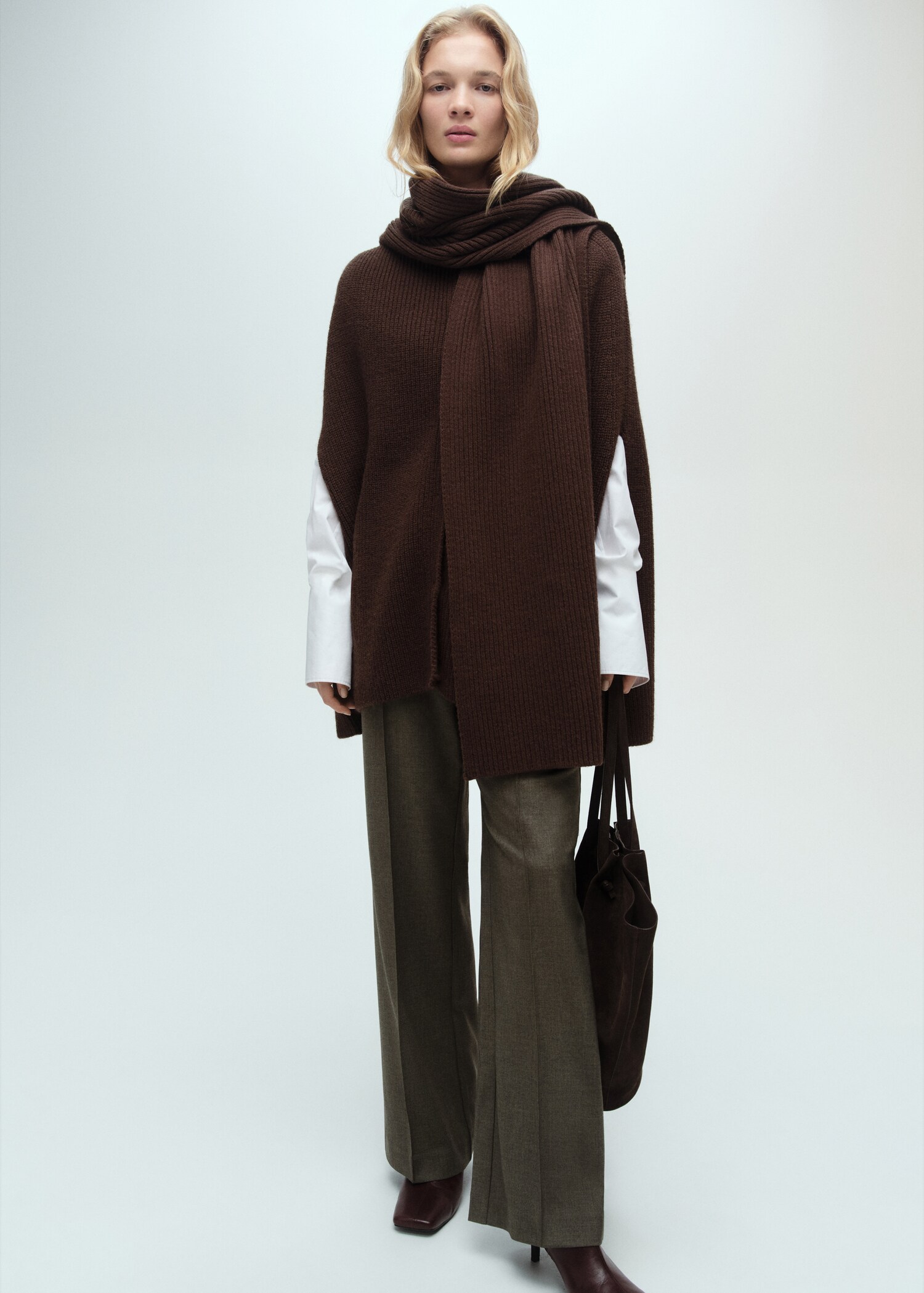 Wideleg trousers with elastic waist - General plane