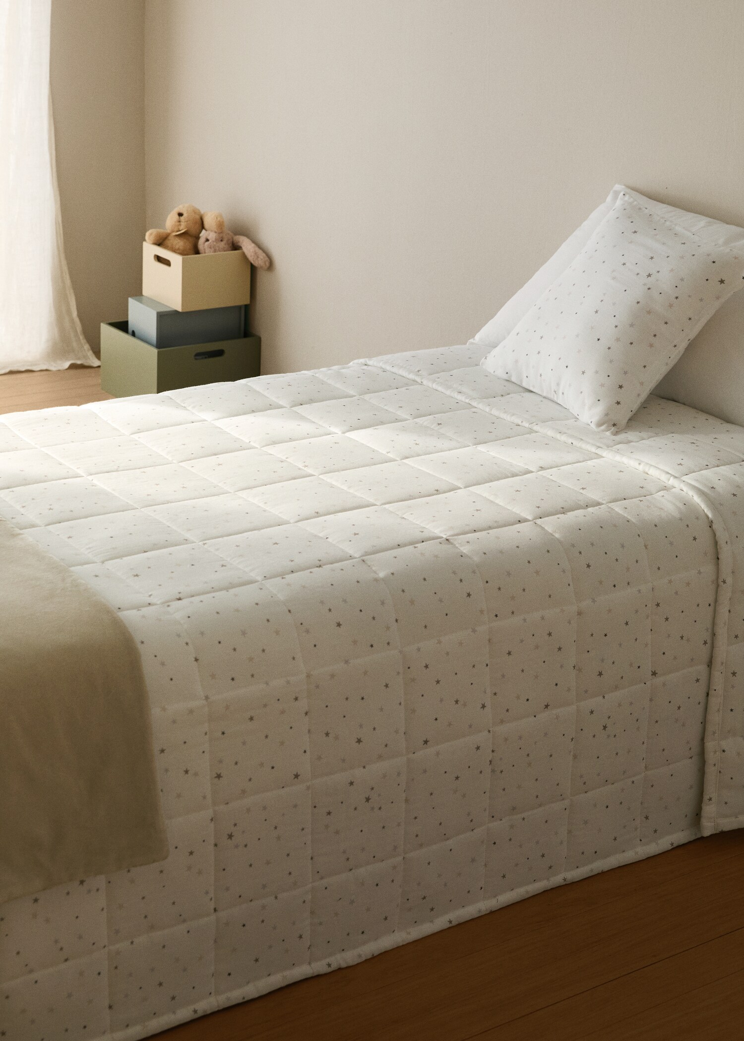 Conxa infantil cotó estampat flors llit 90/105 cm - Pla general