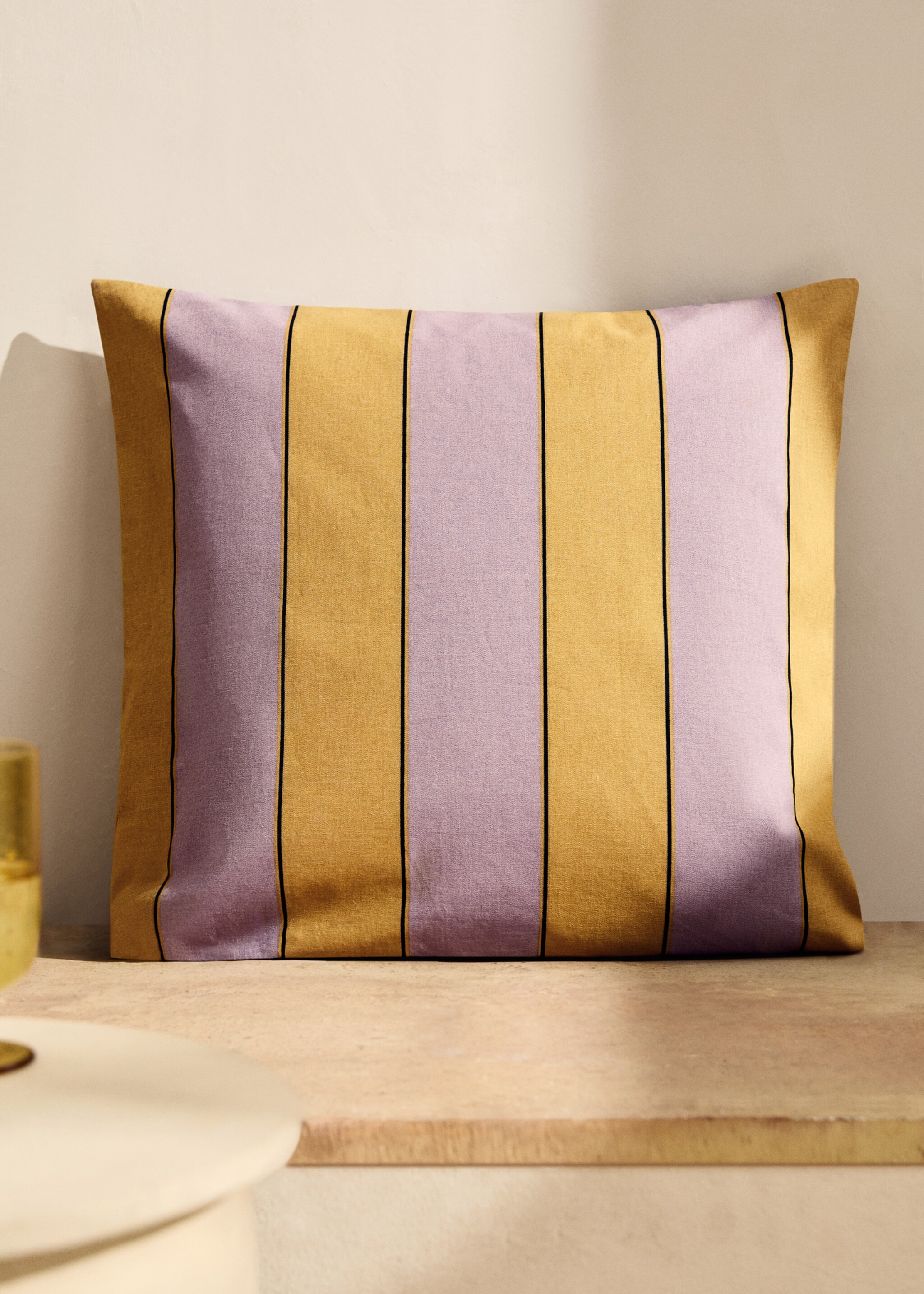 Waterproof striped cushion cover 50x50 cm - General plane