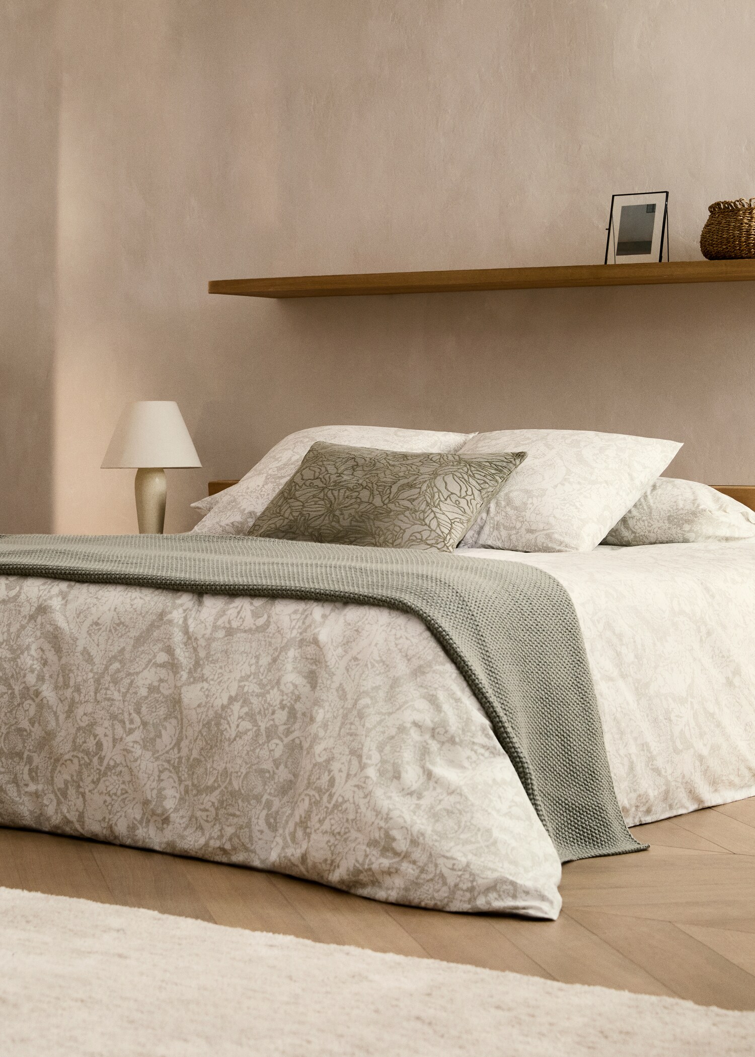 Capa de edredão de algodão com estampado de cornucópias (cama 150/160 cm) - Plano geral