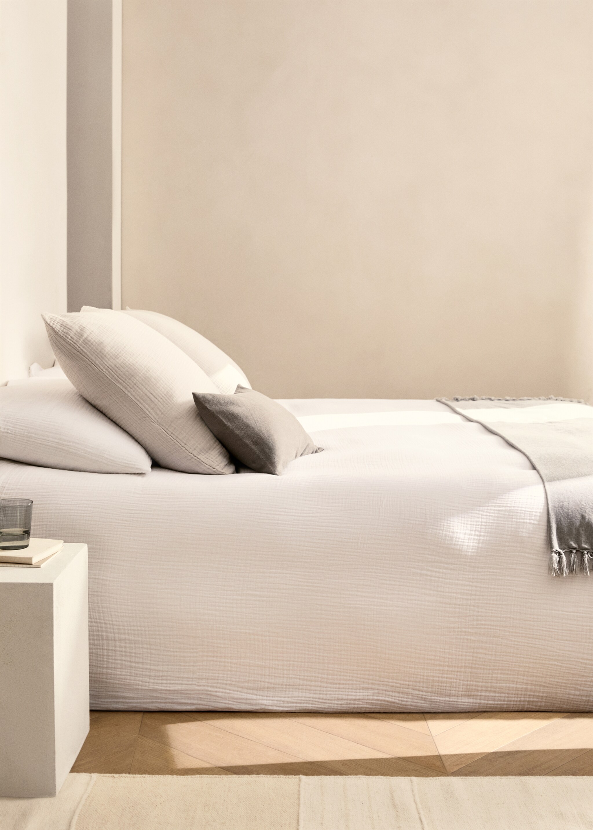 Gaaskatoenen dekbedovertrek, bed 180/200 cm - Overzichtstekening