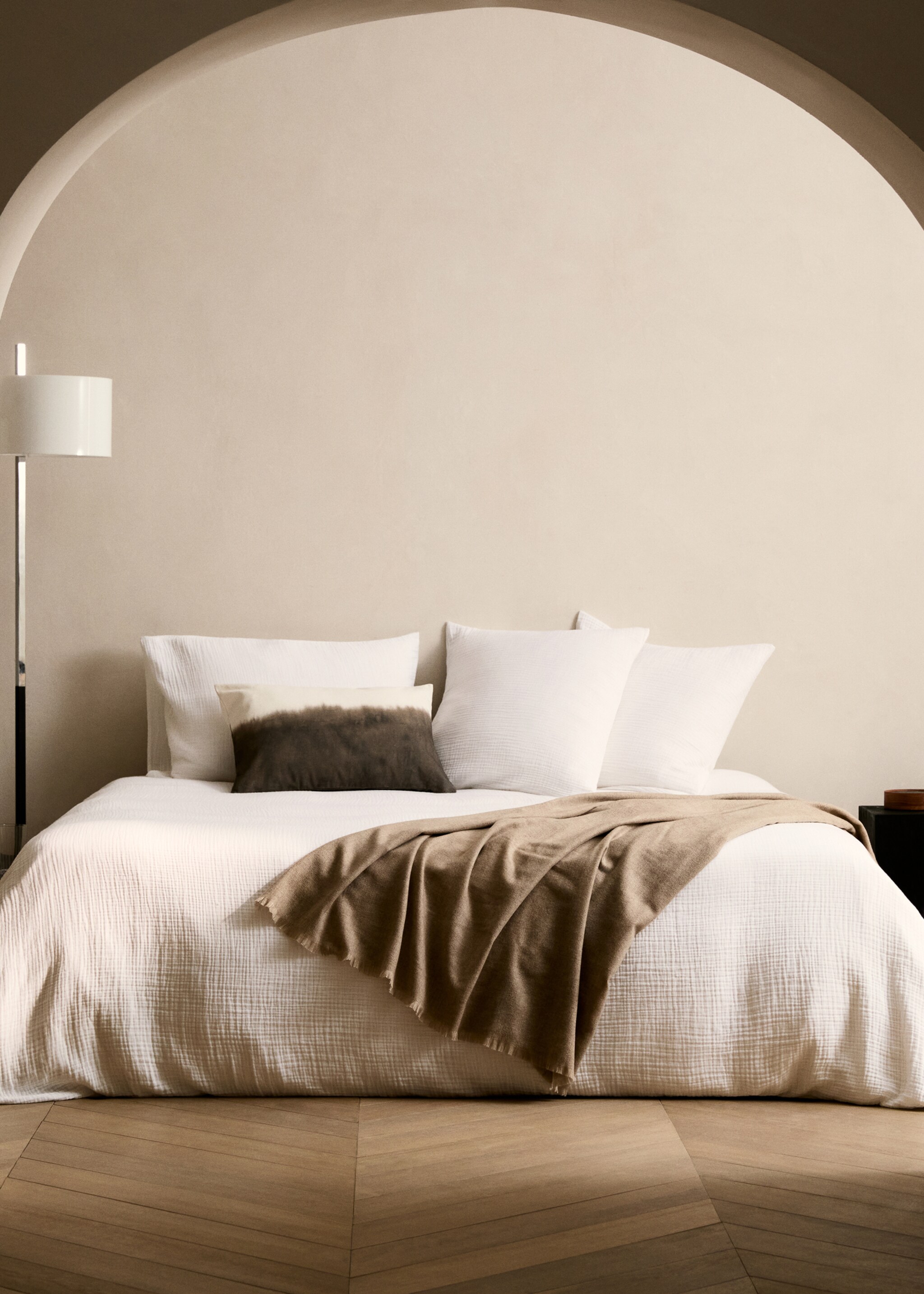 Gaaskatoenen dekbedovertrek, bed 180/200 cm - Overzichtstekening