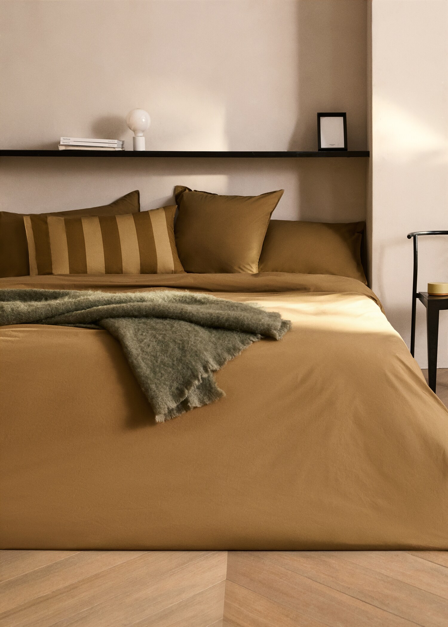Housse de couette popeline de coton double surpiqûre lit 135/140 cm - Plan général