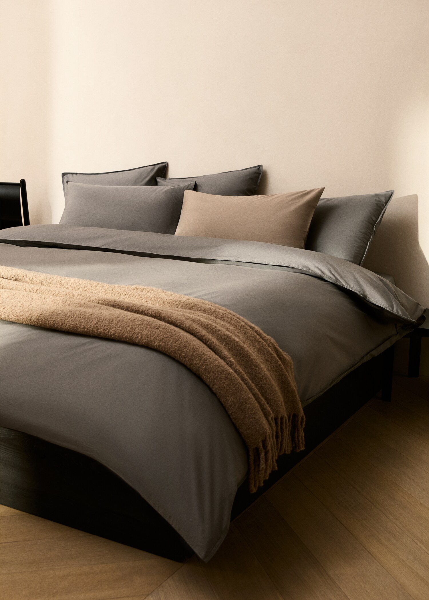 Dekbedovertrek van popelinekatoen met dubbel stiksel, bed 135/140 cm - Overzichtstekening