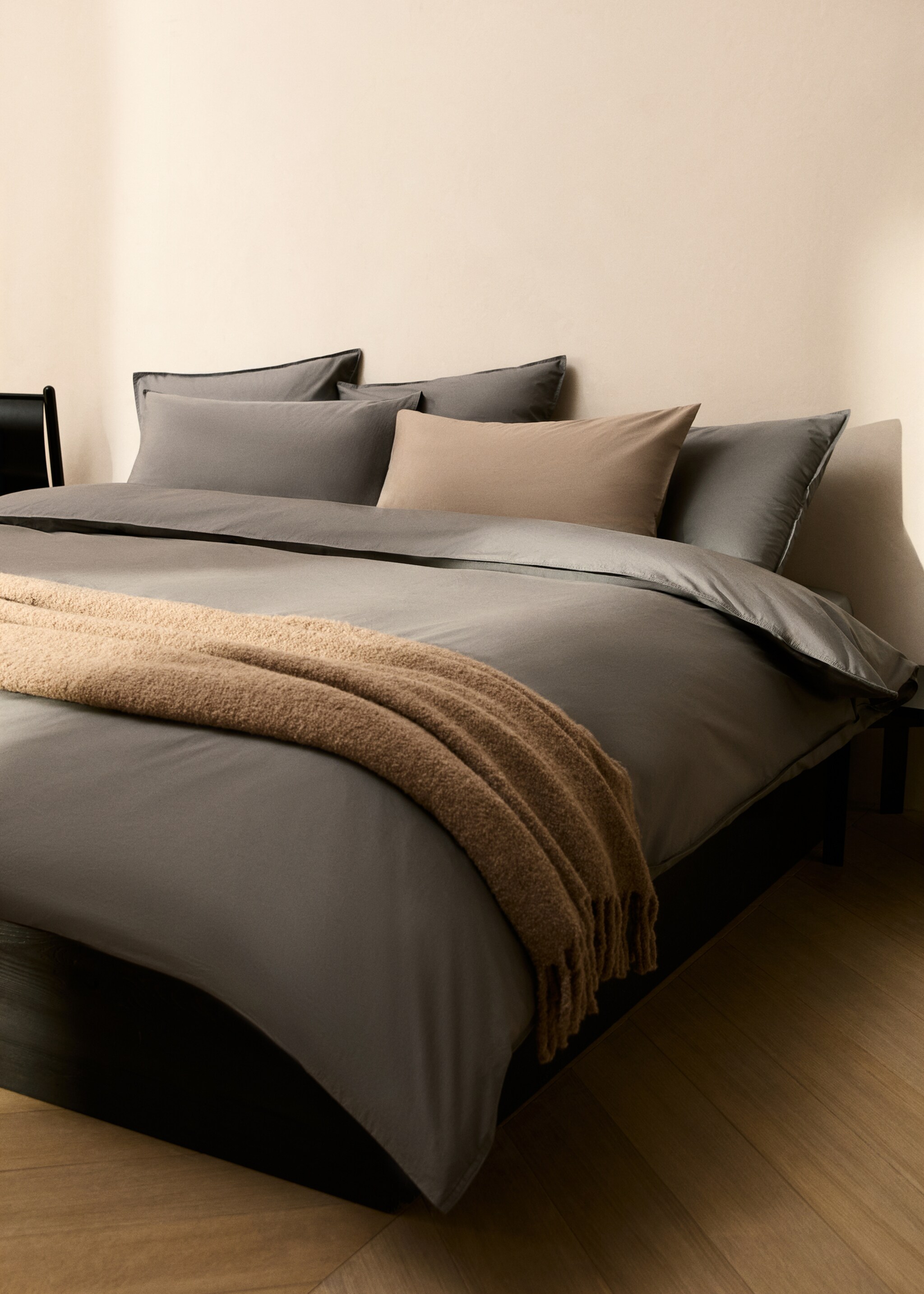 Dekbedovertrek van popelinekatoen met dubbel stiksel, bed 150/160 cm - Overzichtstekening