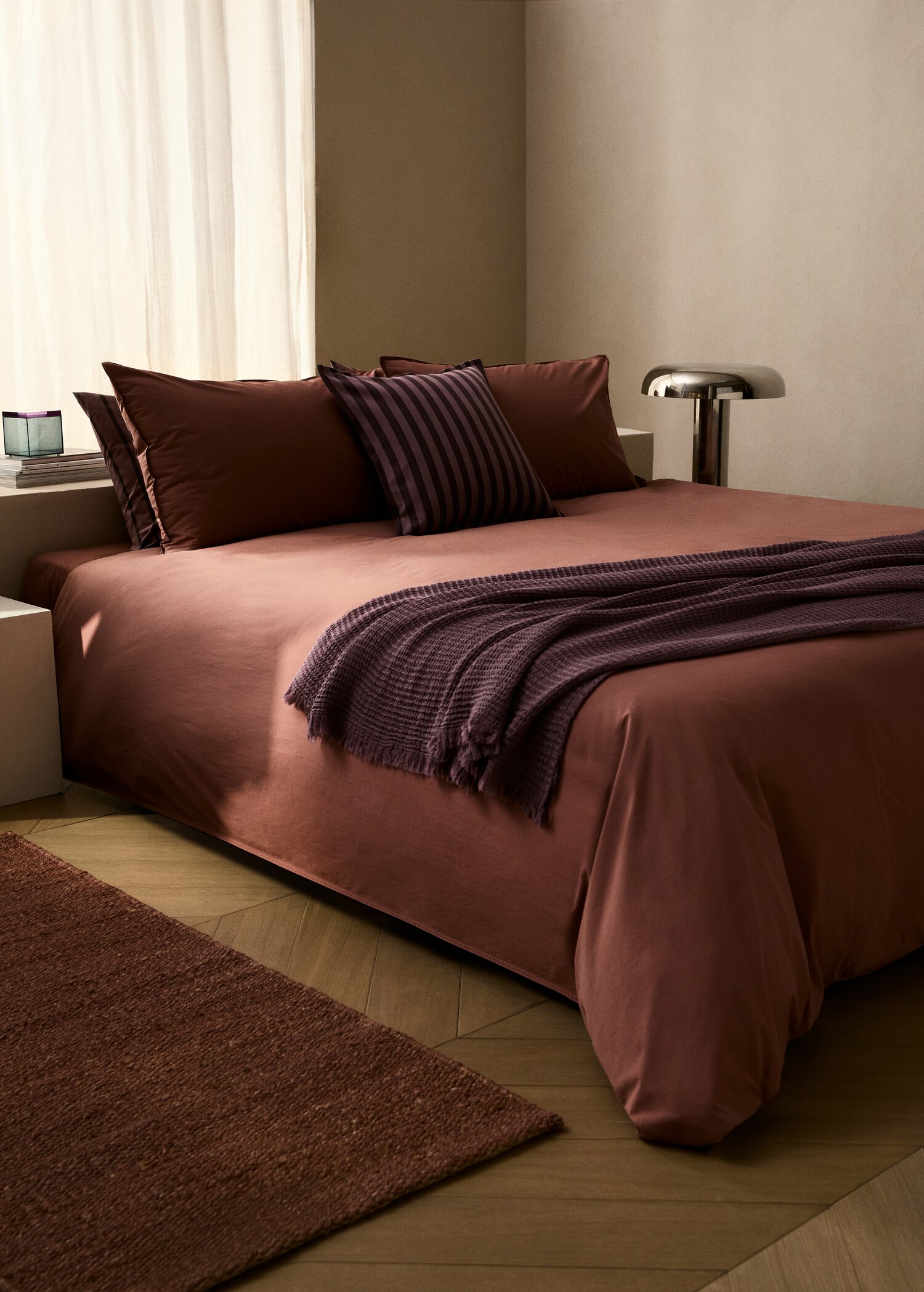 Cotton poplin double-stitched children's duvet cover for 180/200 cm bed - General plane