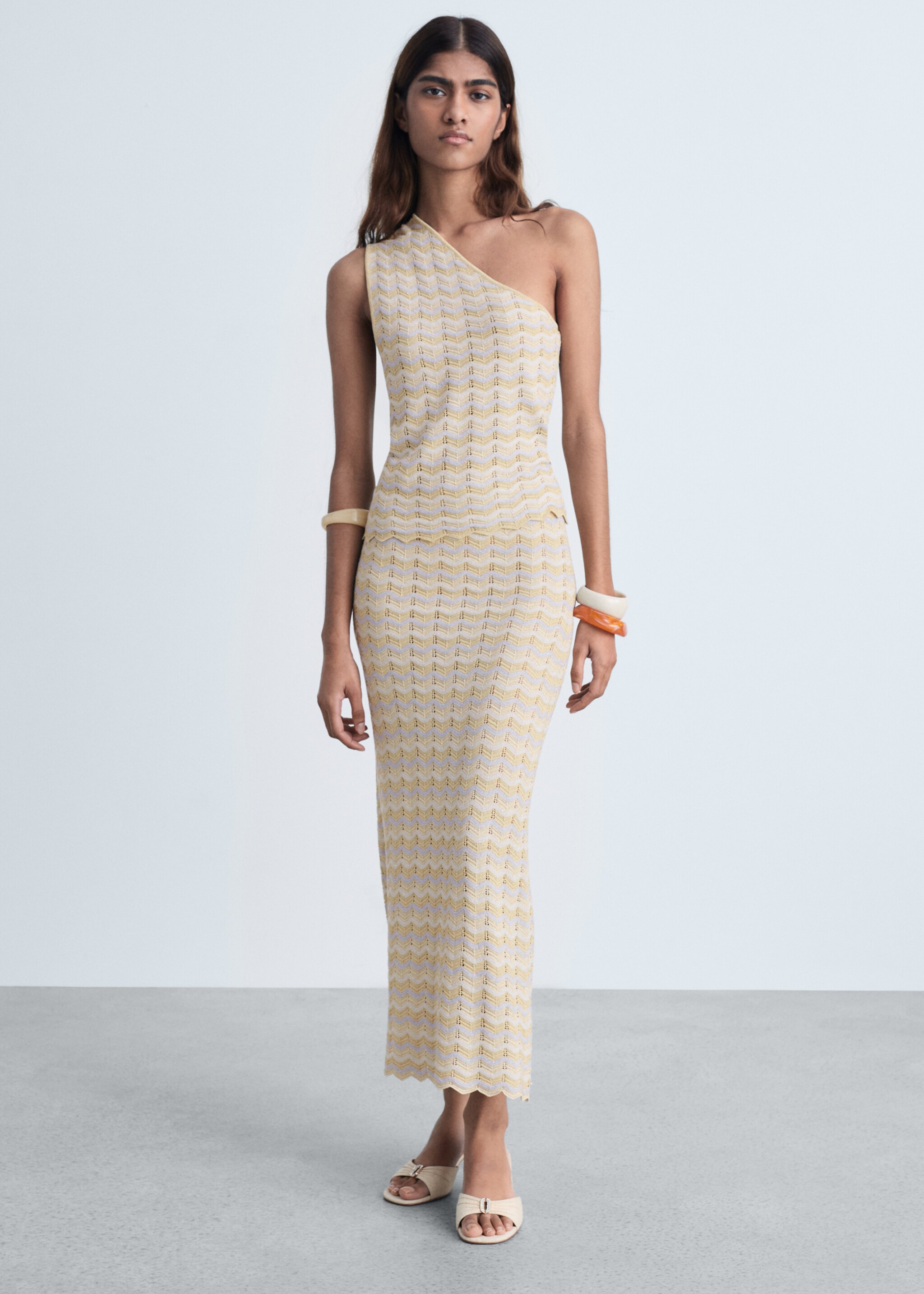 Asymmetrical lurex top - General plane