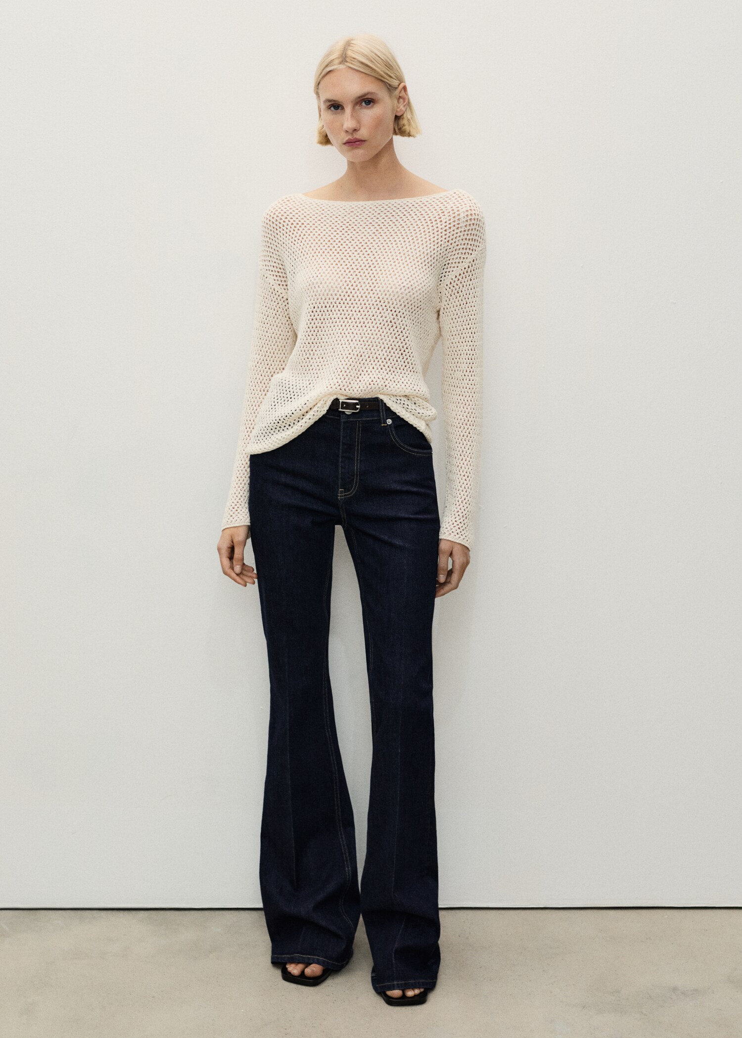 Violeta mid-rise rinse-washed flared jeans - General plane