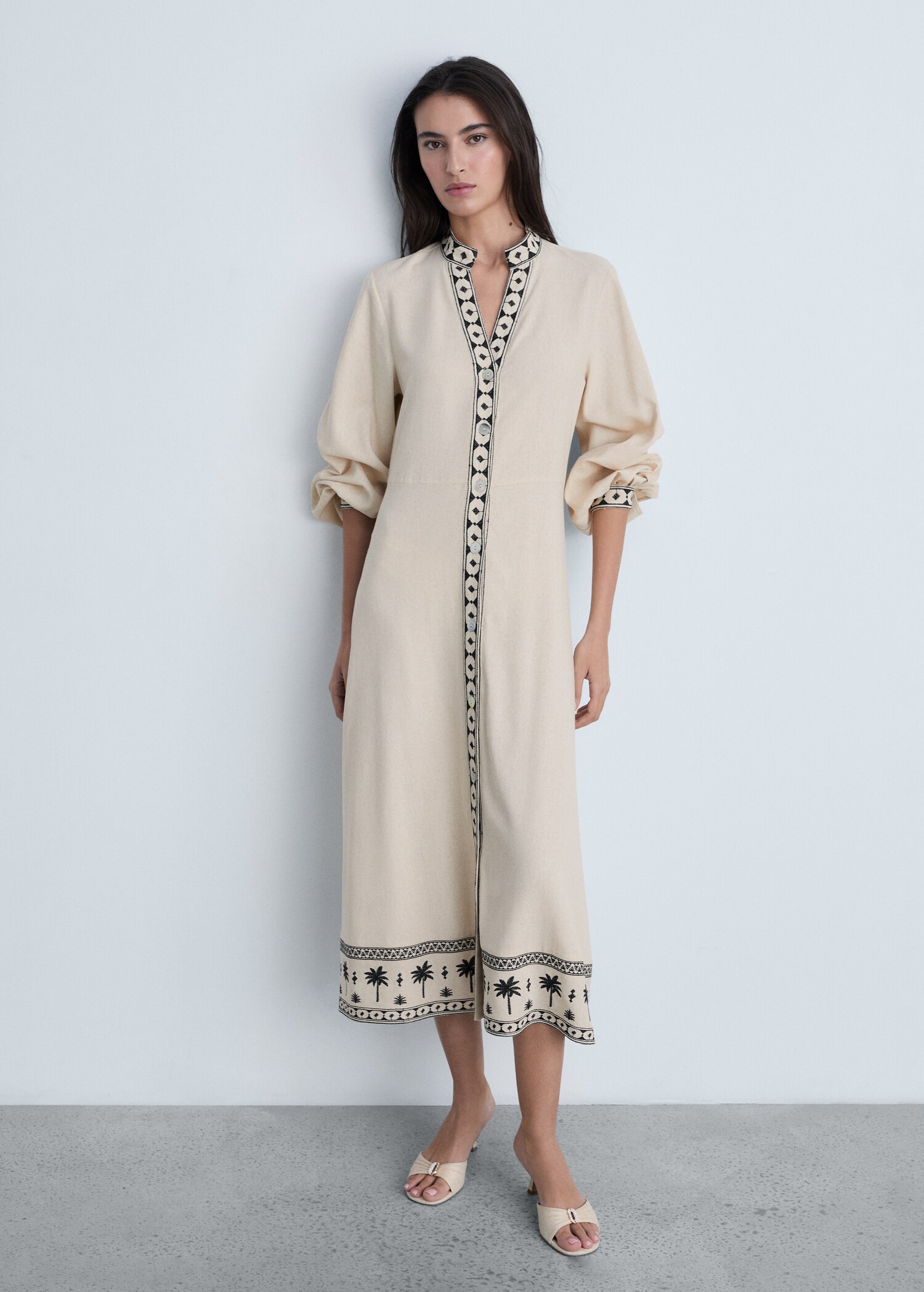 Baumwollkleid mit Lochmuster - Allgemeine Ansicht