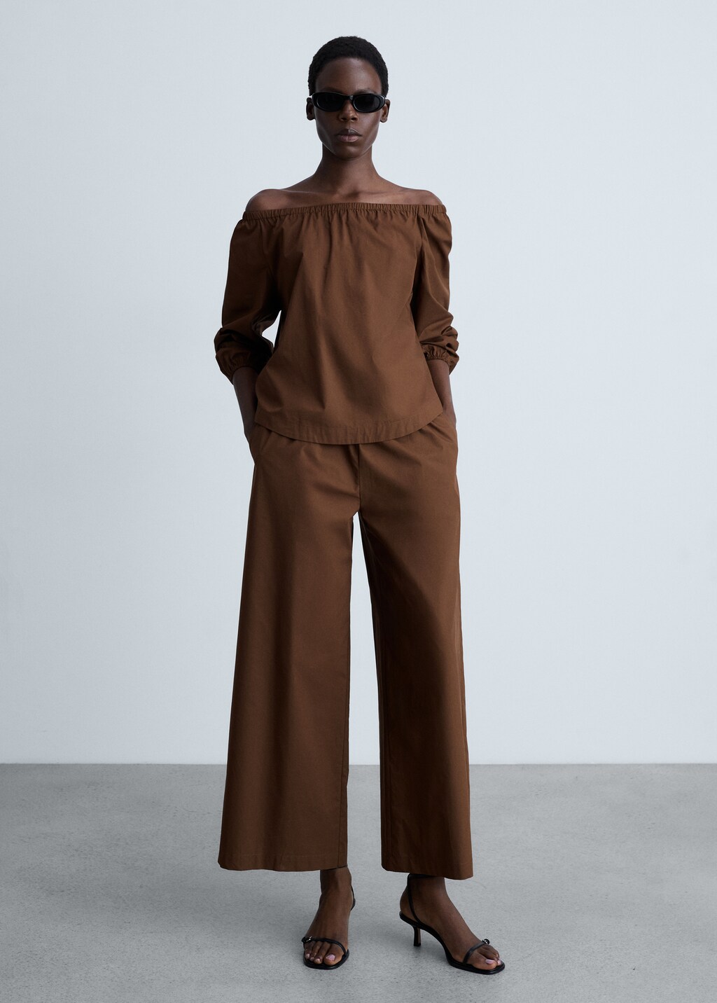 Cotton culotte pants