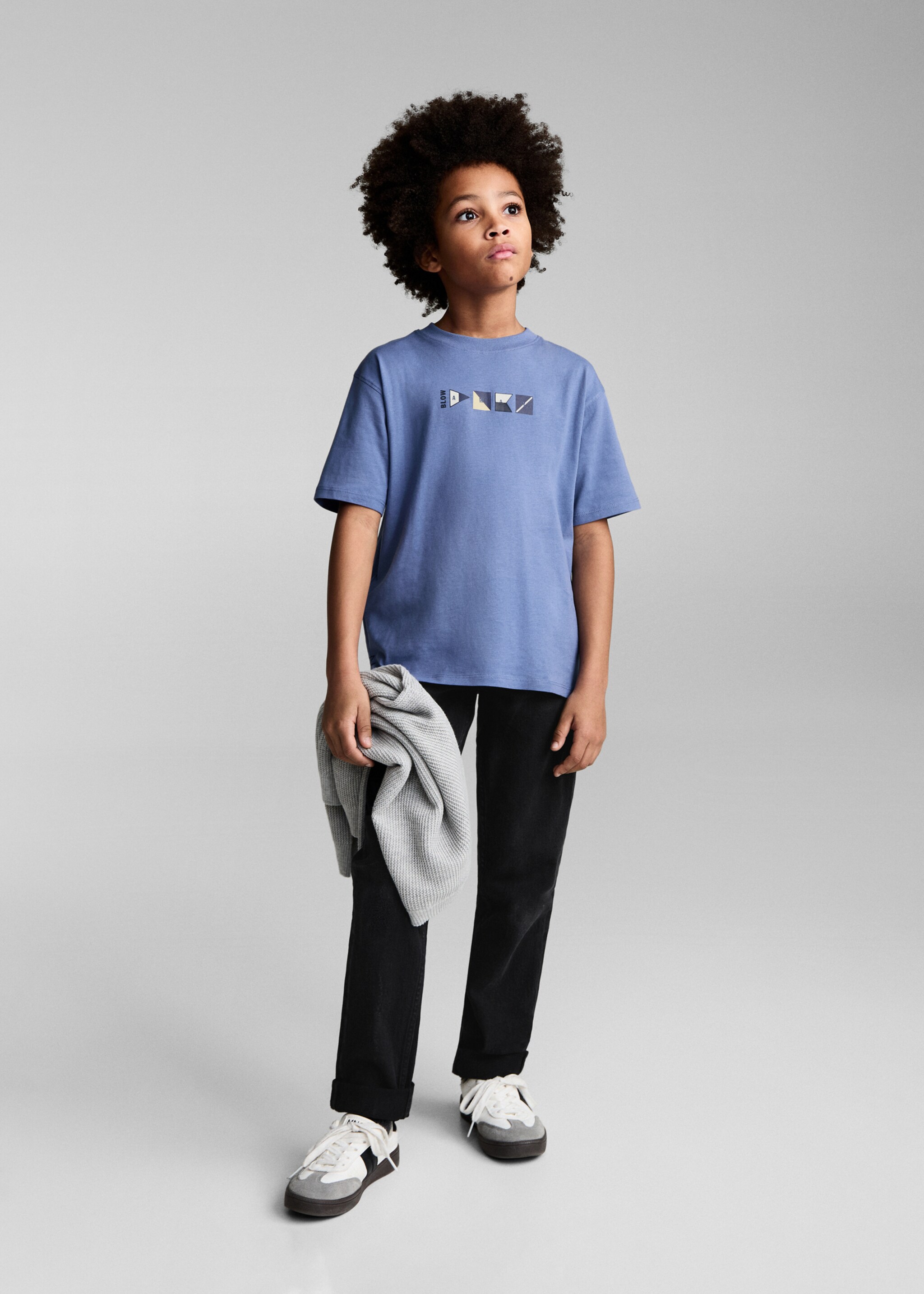 Baumwoll-T-Shirt mit aufgedruckter Zeichnung - Allgemeine Ansicht