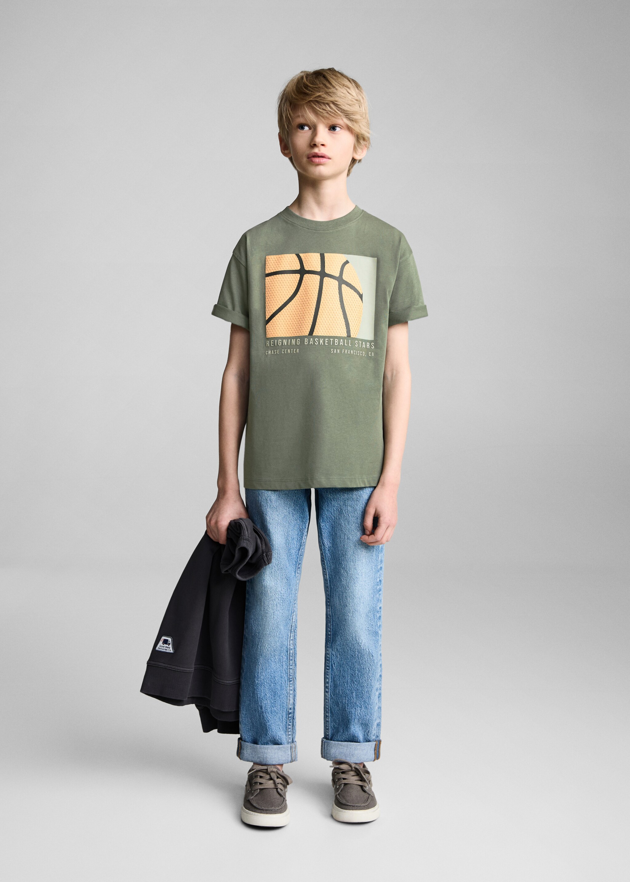 T-shirt algodão estampado - Plano geral