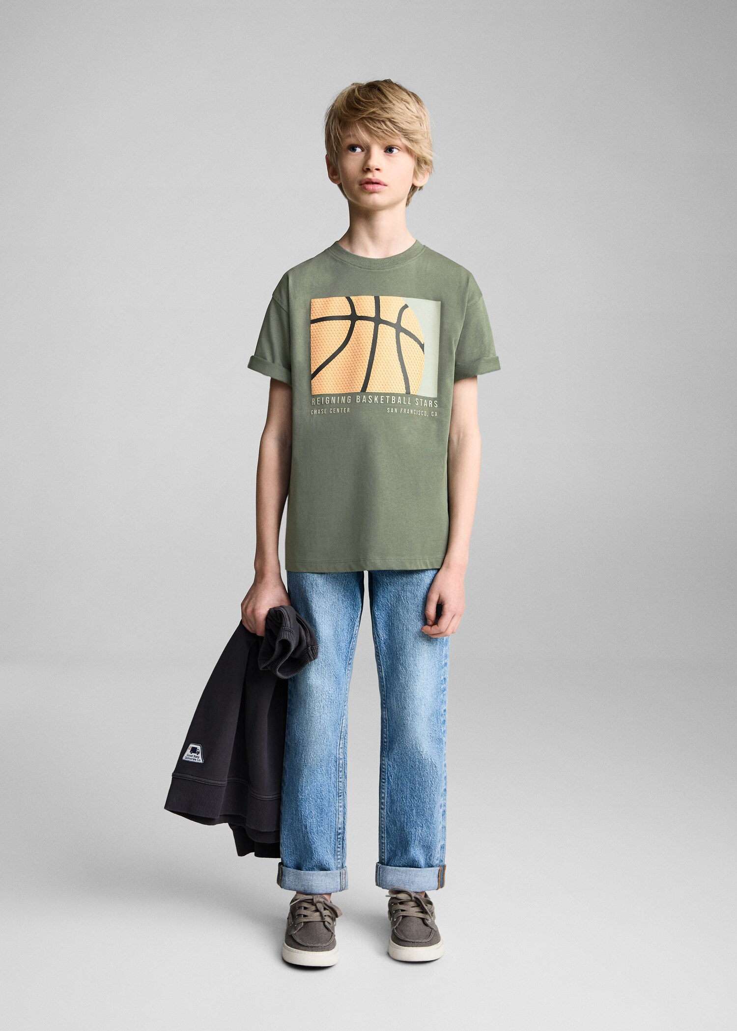 Printed cotton-blend T-shirt - General plane