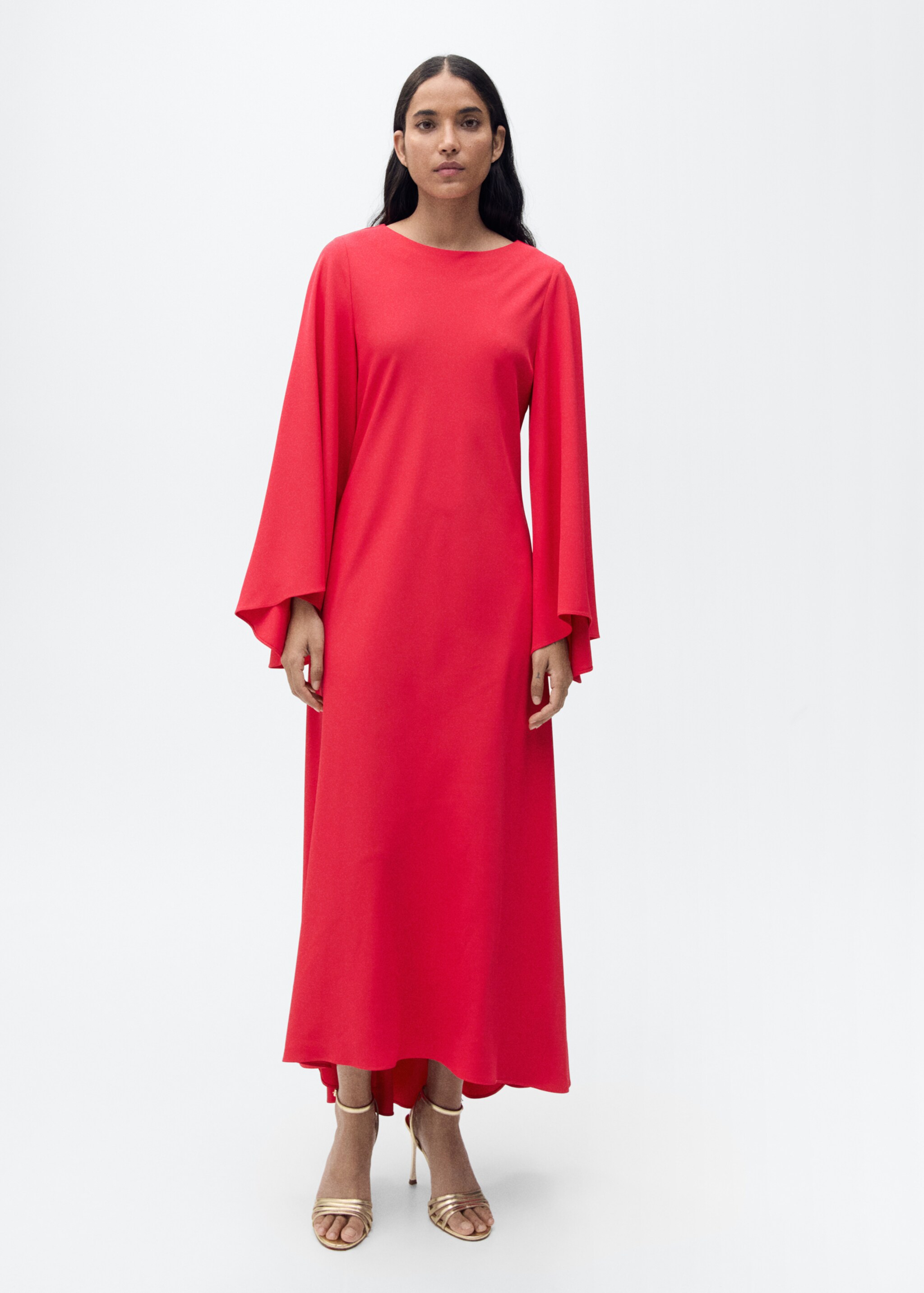 Long flared sleeve dress - General plane