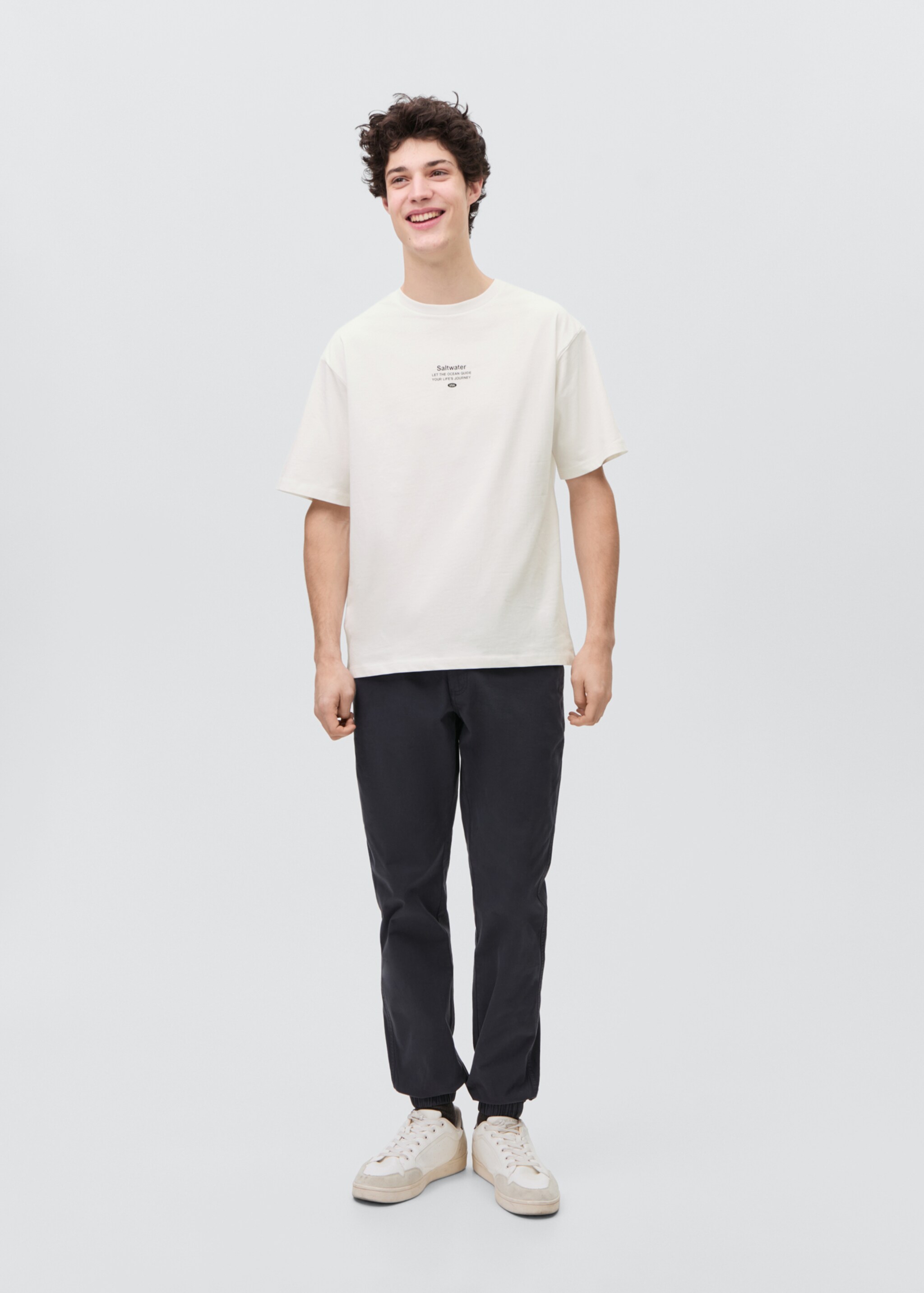 Printed cotton-blend T-shirt - General plane