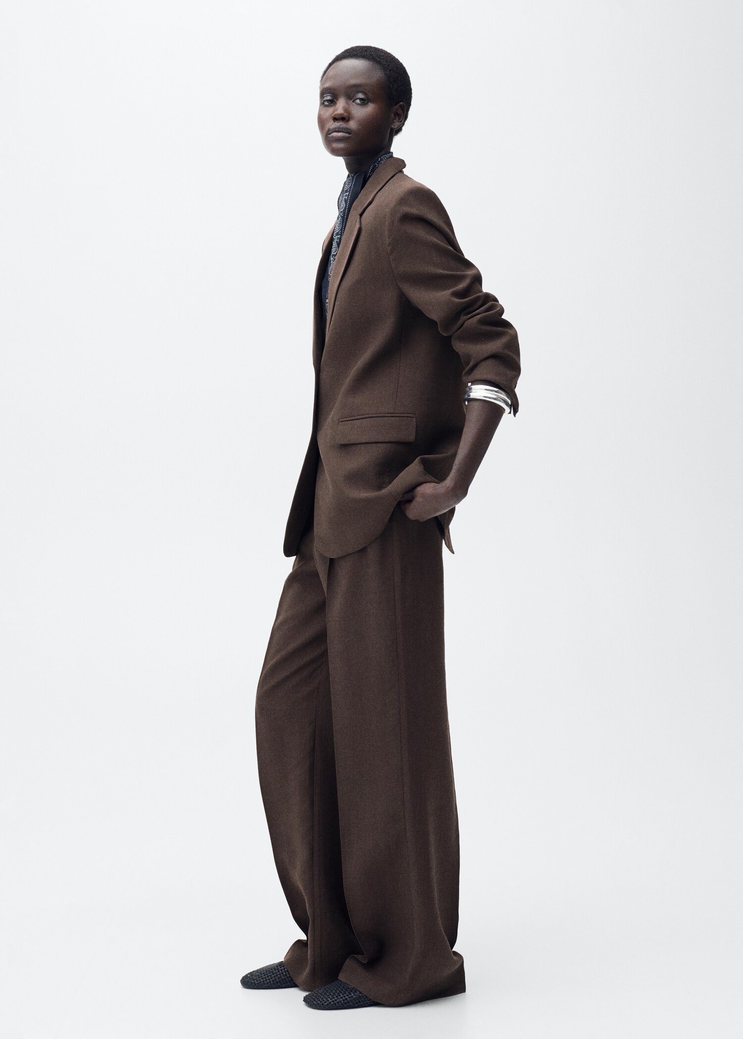 Pantalon droit costume lyocell - Plan général