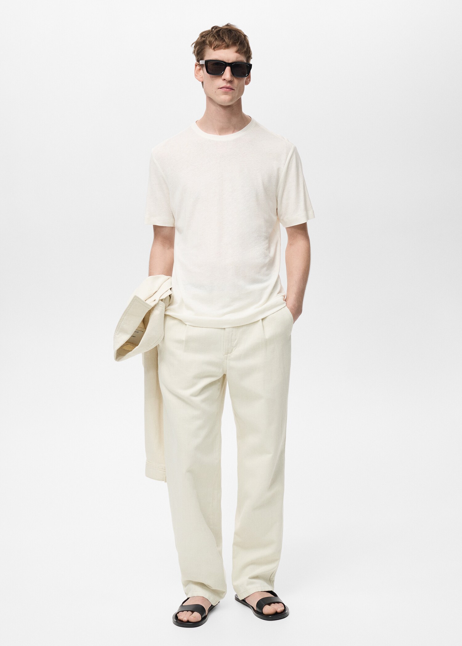 Linen slim-fit t-shirt - General plane
