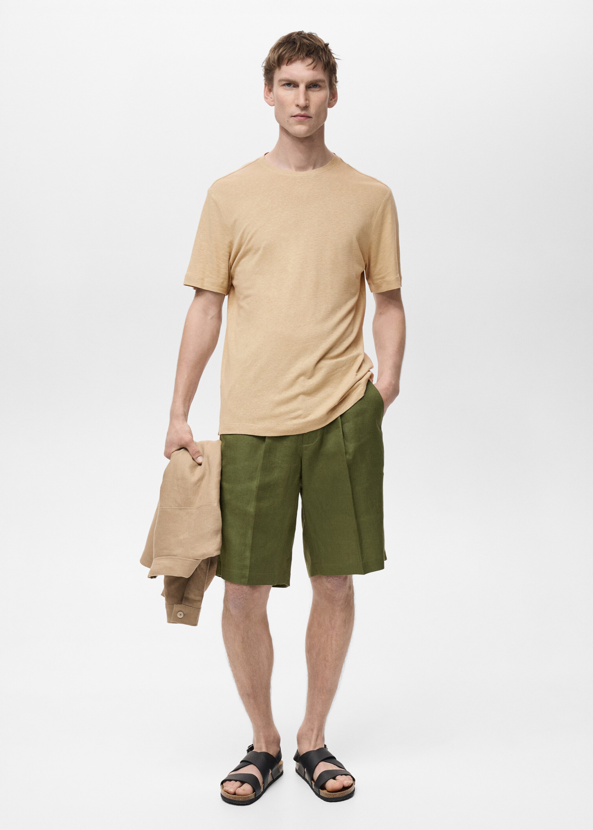 Linen slim-fit t-shirt - General plane