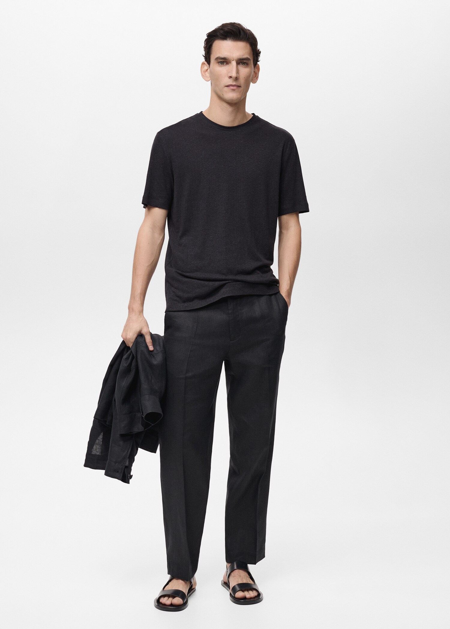 Linen slim-fit t-shirt - General plane