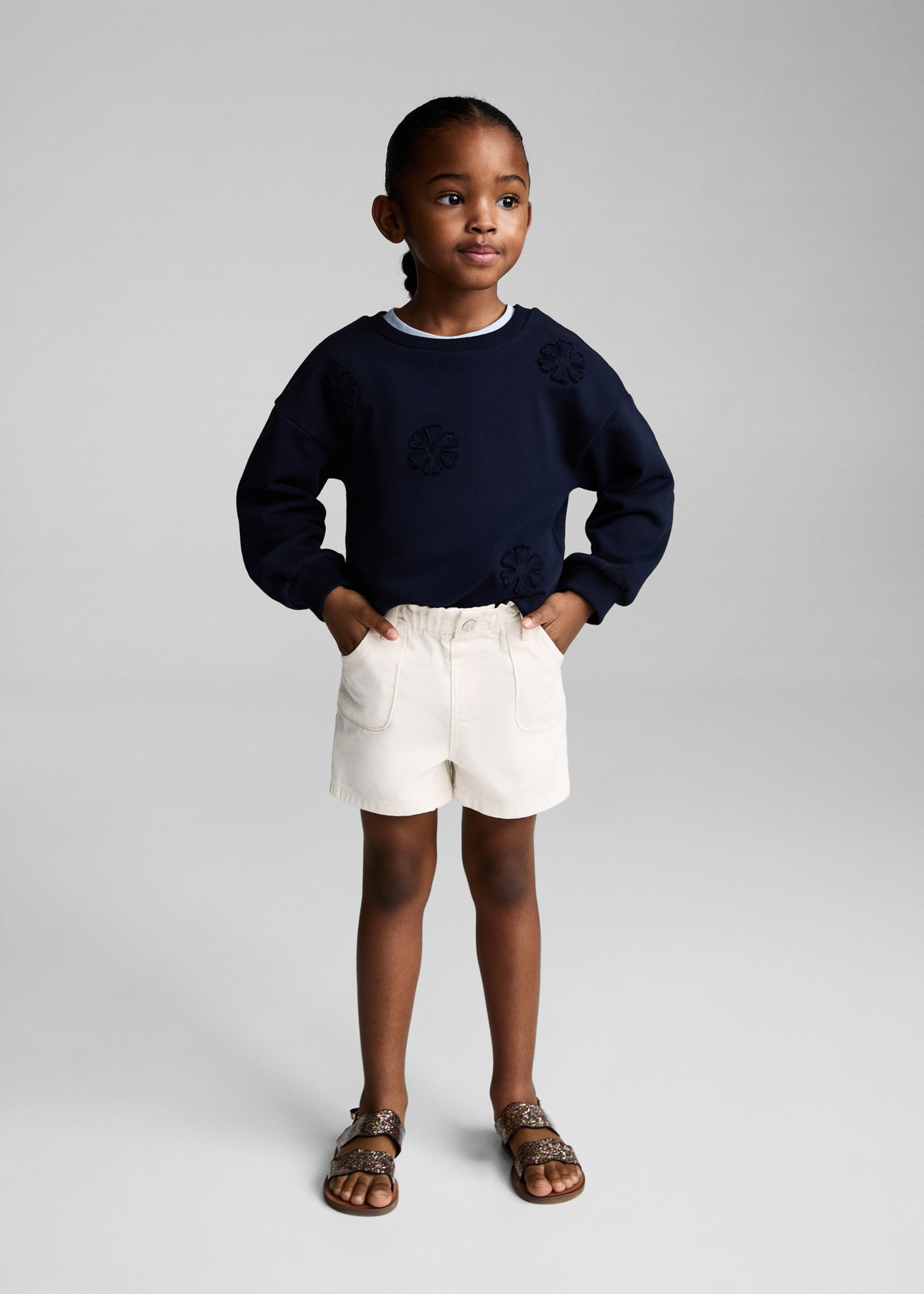 Short en jean paperbag - Plan général