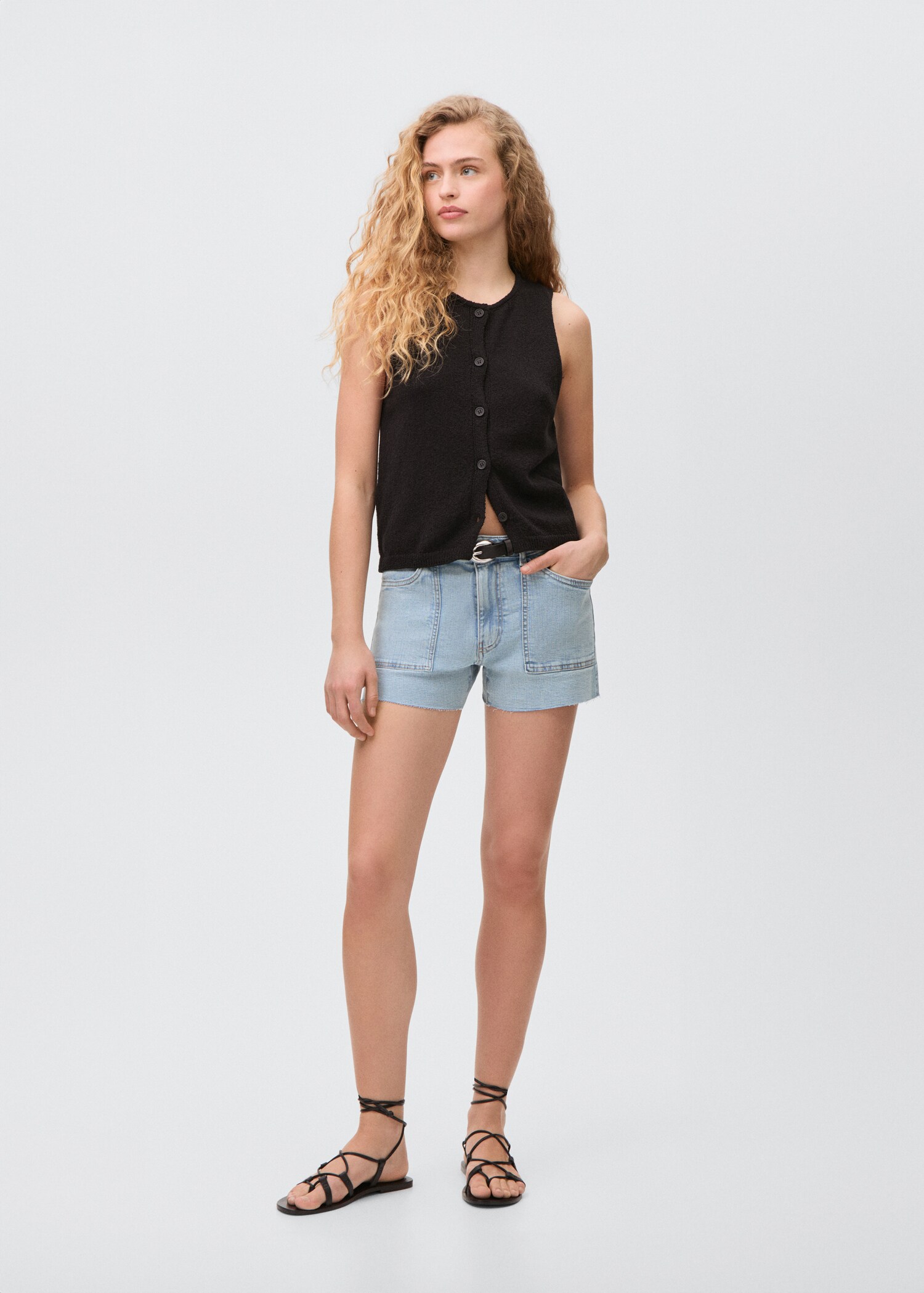 Shorts effiloché taille basse - Plan général