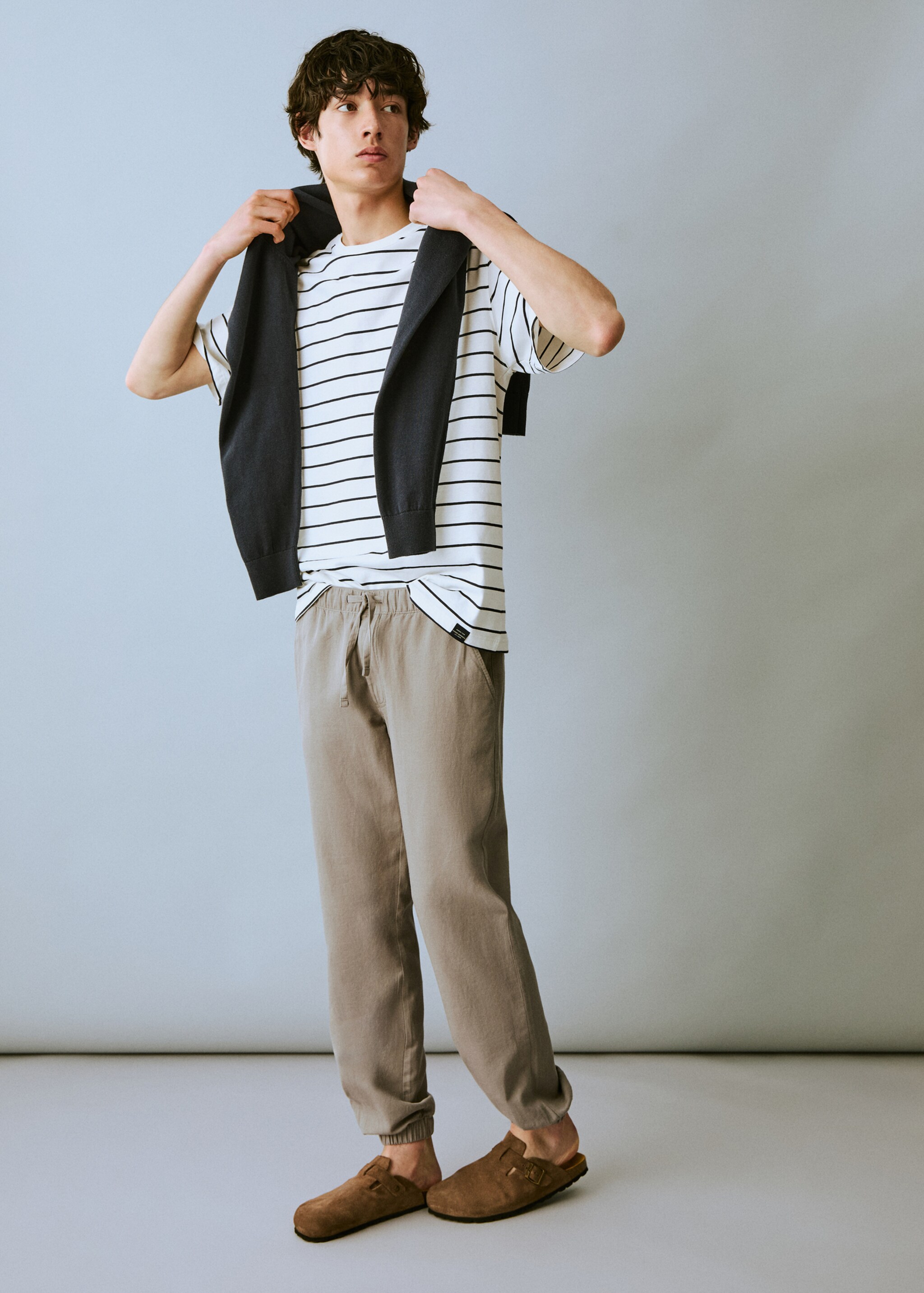 Pantalón jogger lino algodón - Plano general