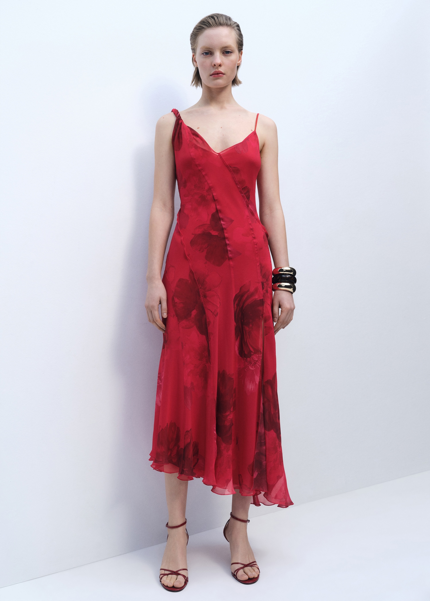 Vestido Rojo Mango Outlet Mango Vestido Asimetrico Vestido Mango