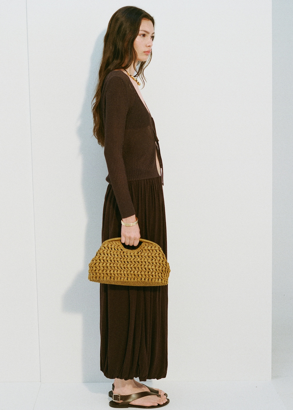 Bolso clutch fibra natural