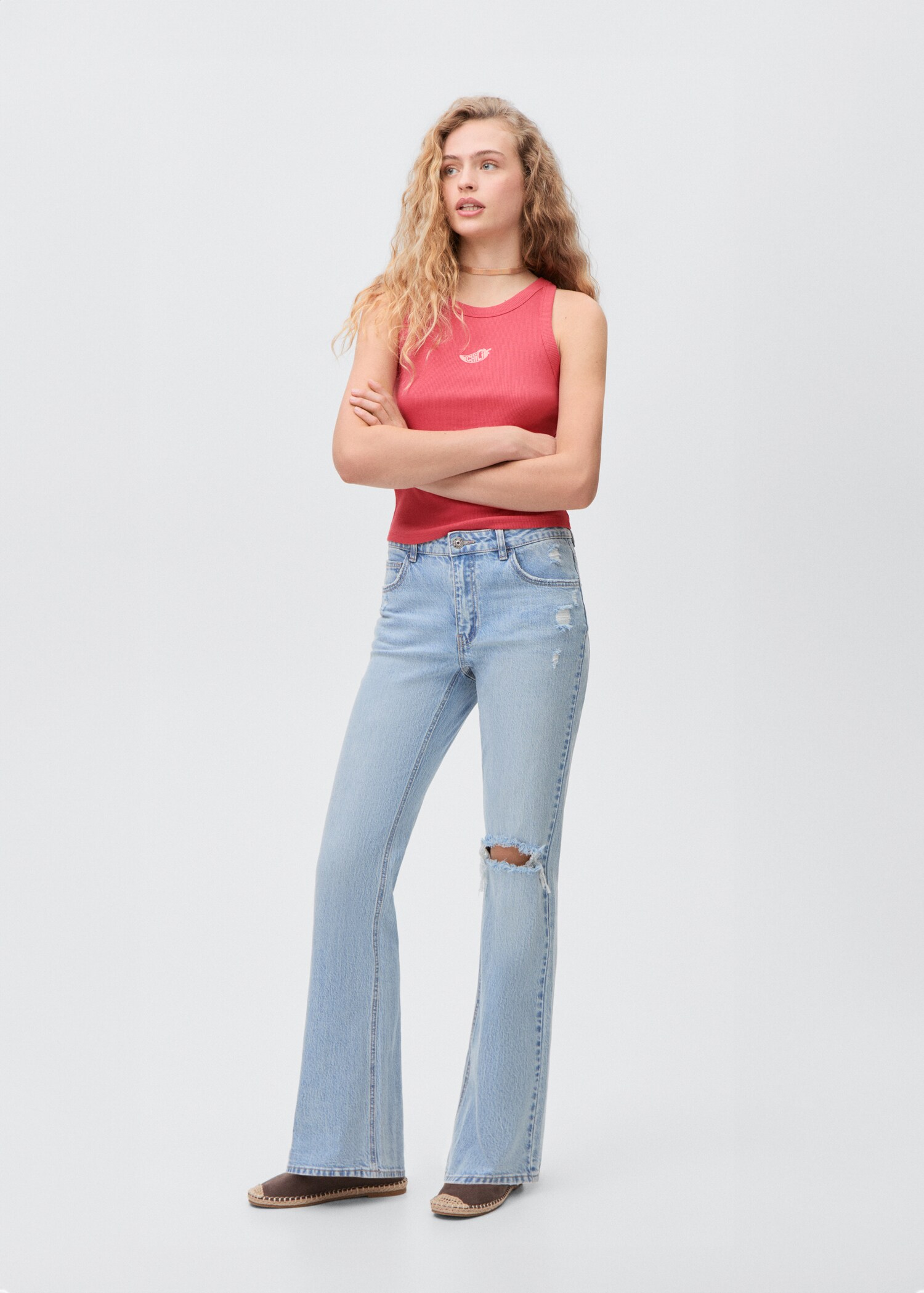 Printed crop top - General plane