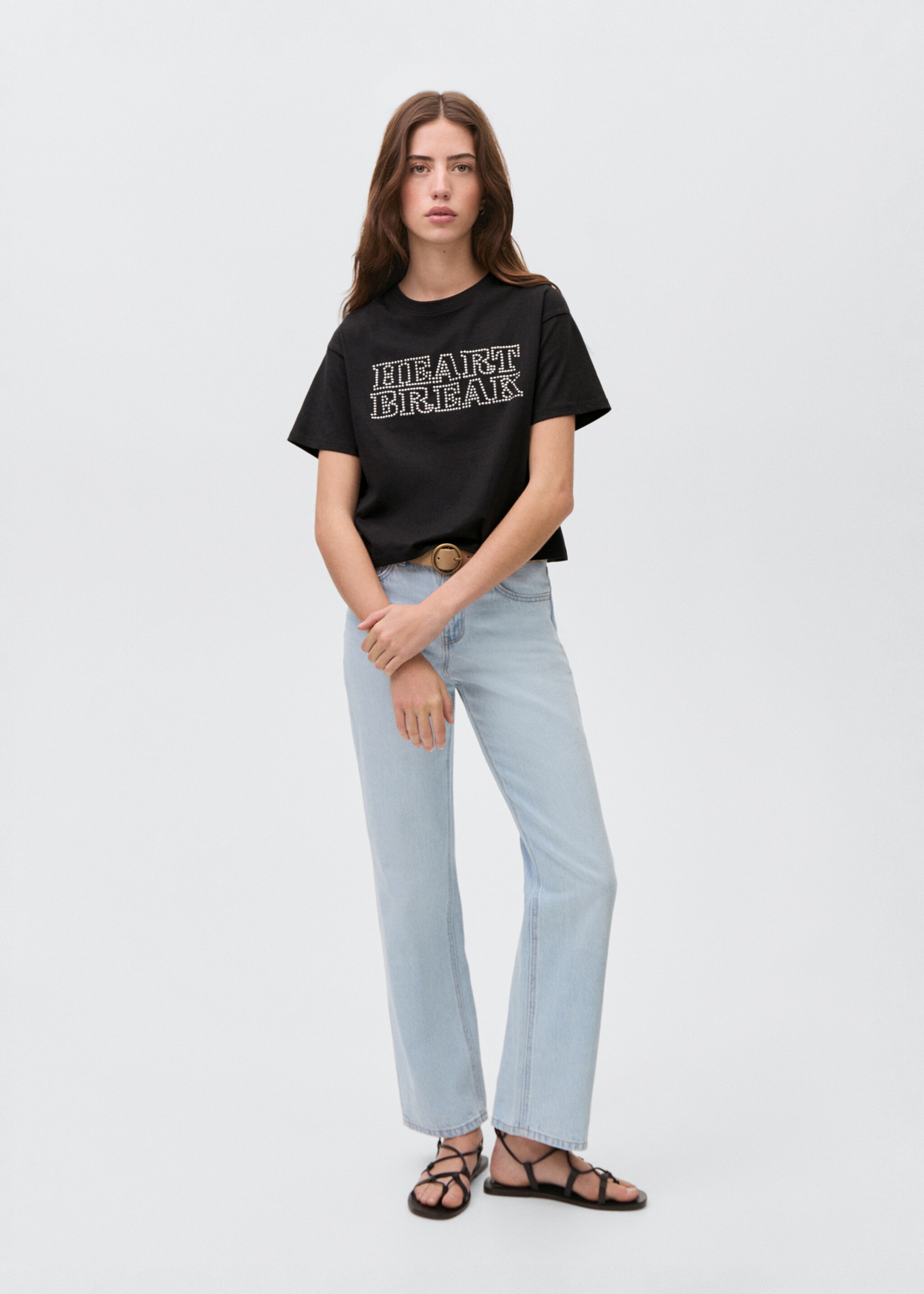 Studs message t-shirt - General plane