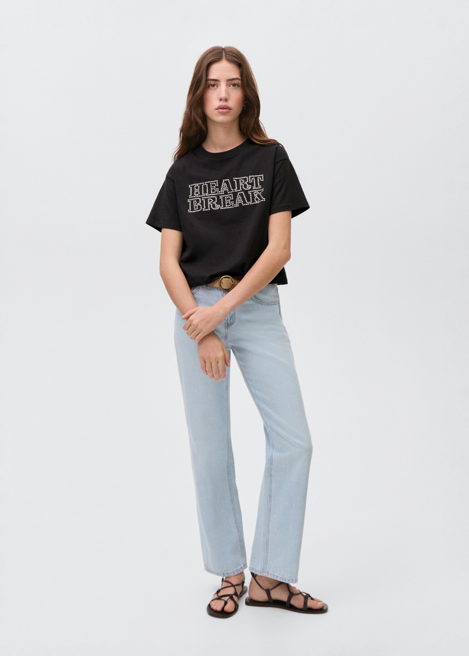 Studs message t-shirt - General plane