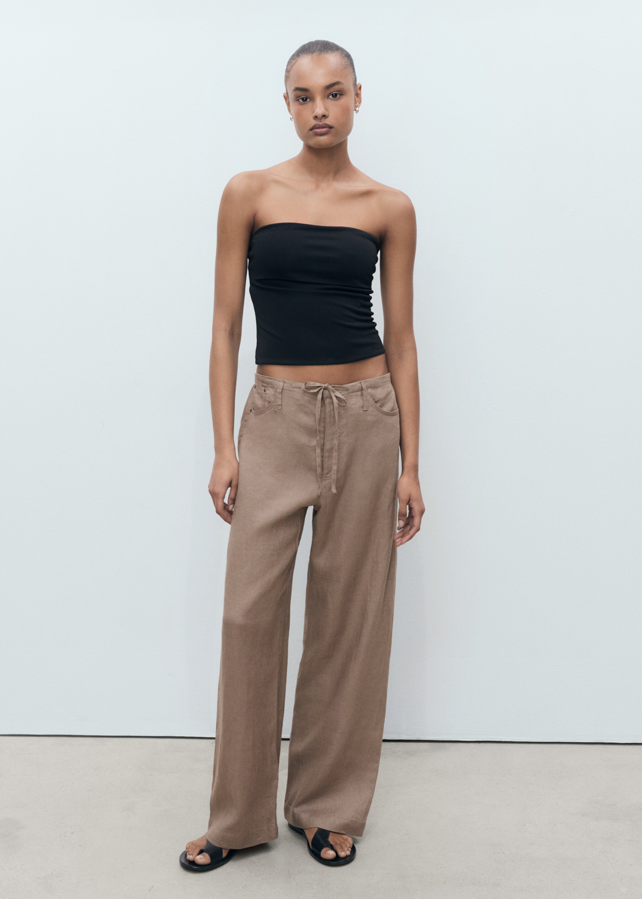 Pantalon wideleg lin - Plan général