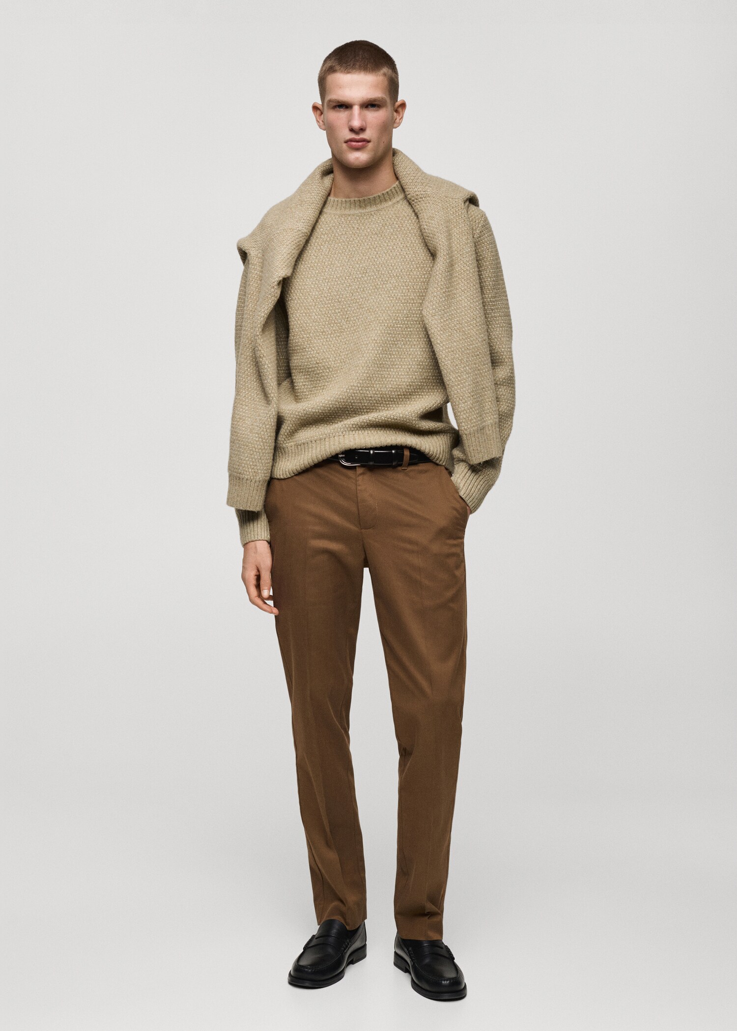 Regular-fit cotton trousers - General plane