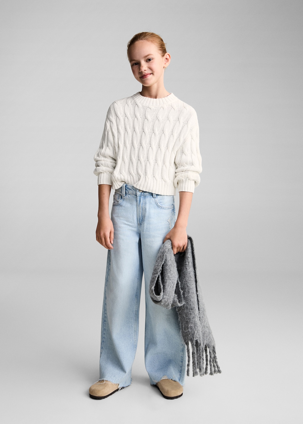 Braided knitted sweater - Kids | MANGO USA