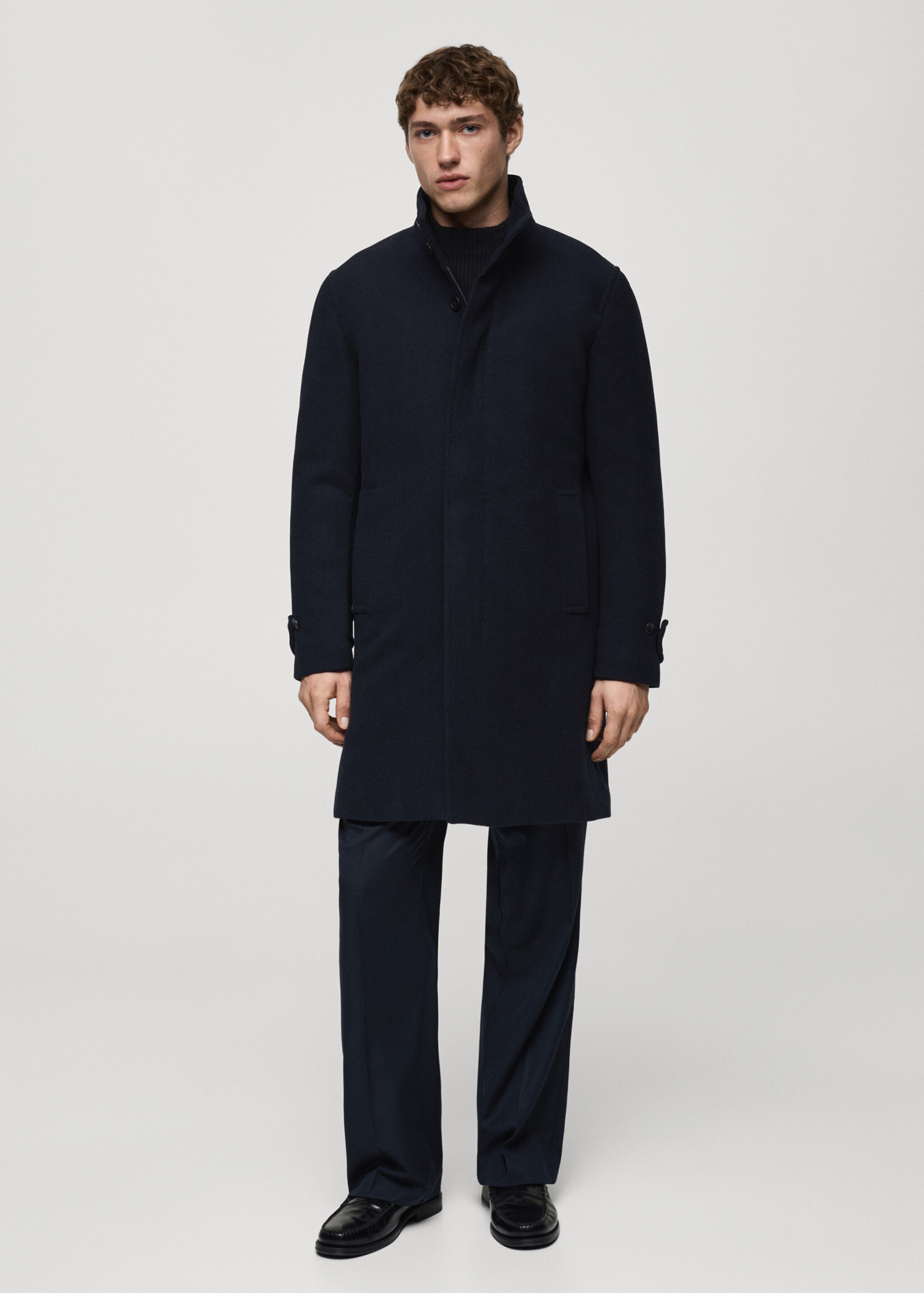 Quilted wool inner coat - General plane