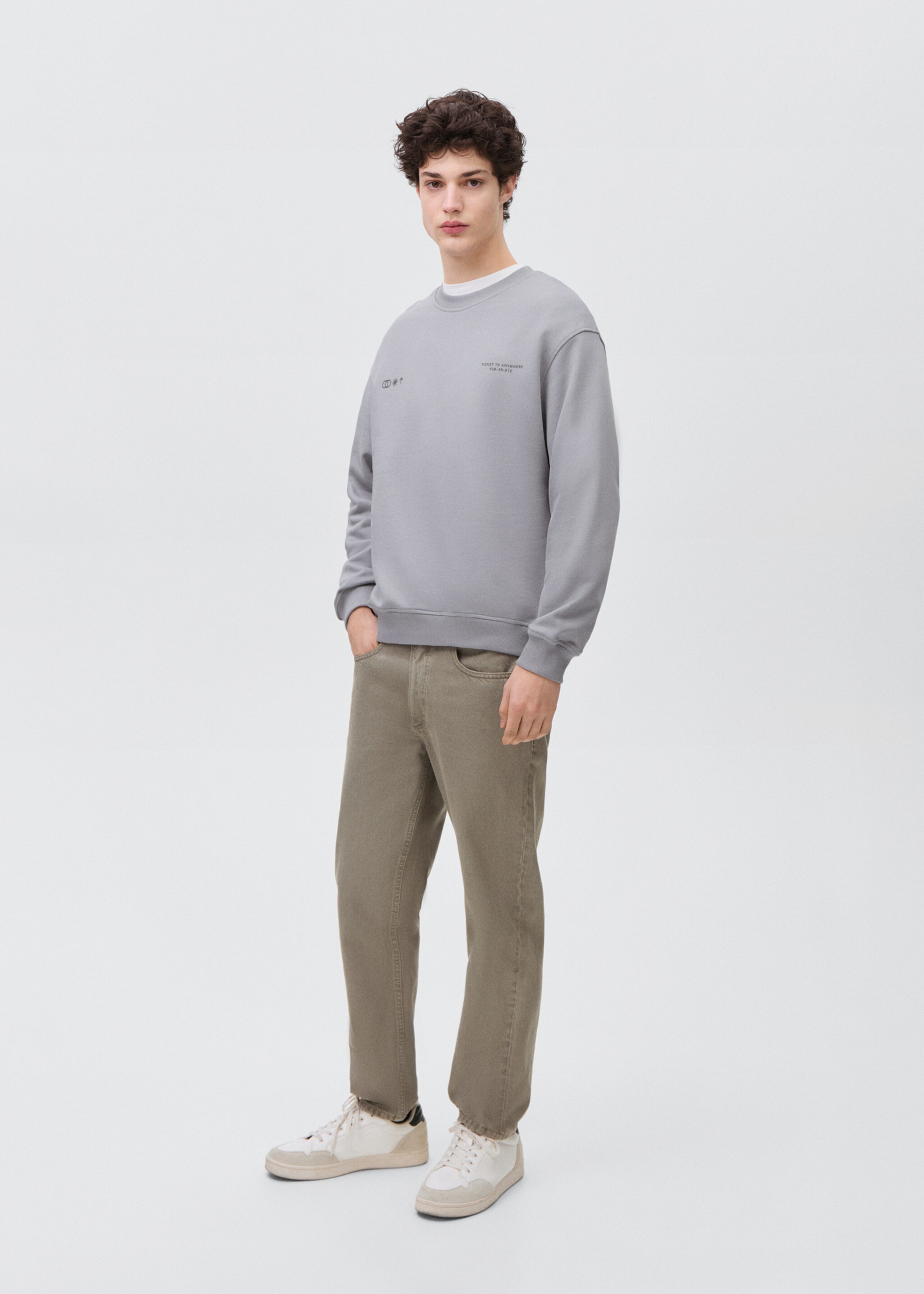 Message cotton sweatshirt - General plane