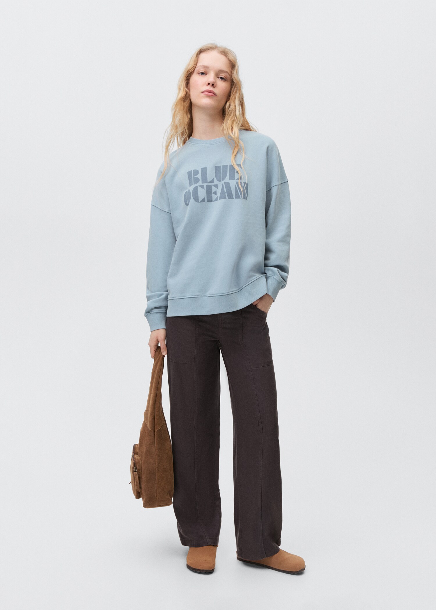 Printed cotton sweatshirt - General plane