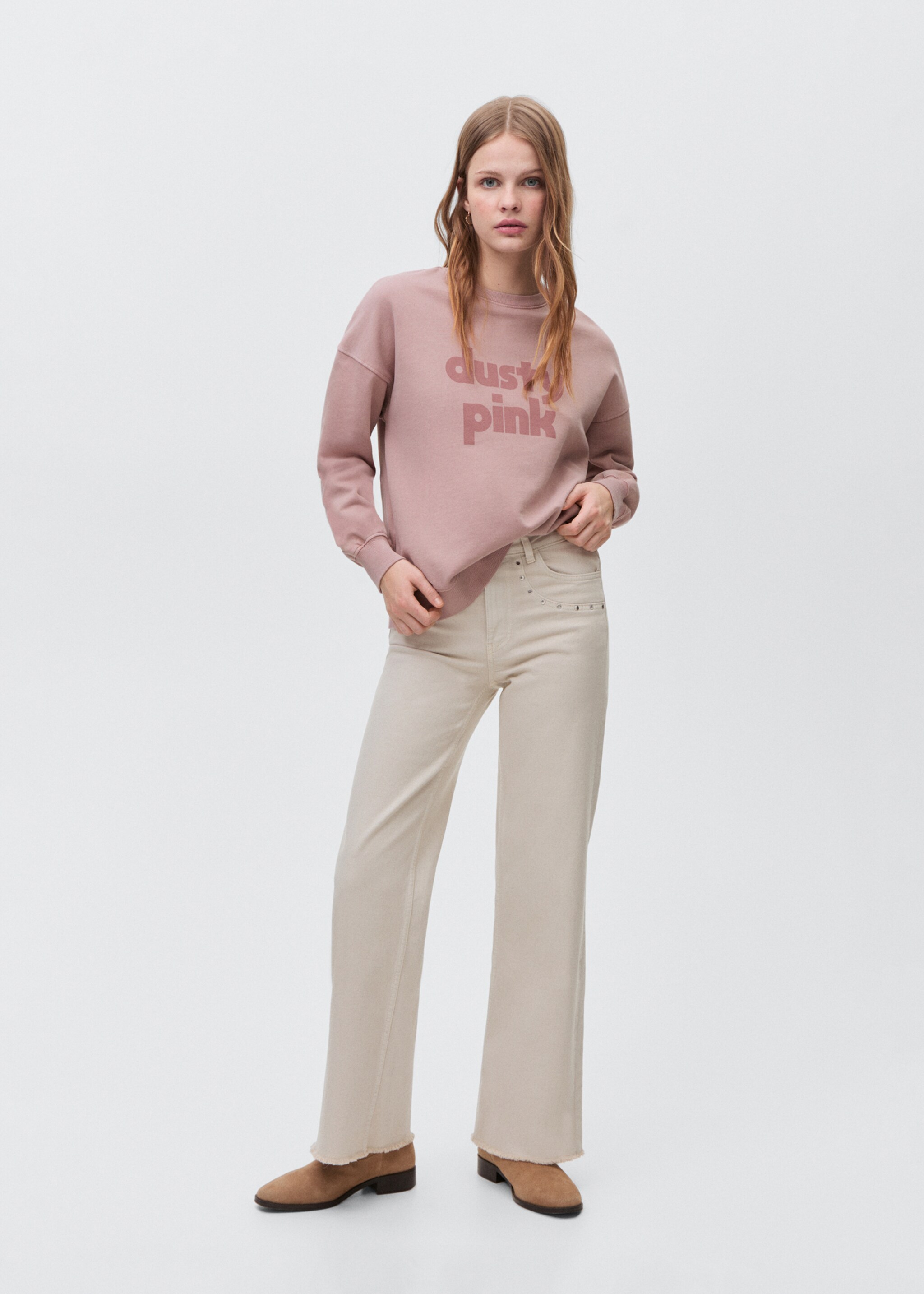 Cotton-blend printed sweatshirt - General plane