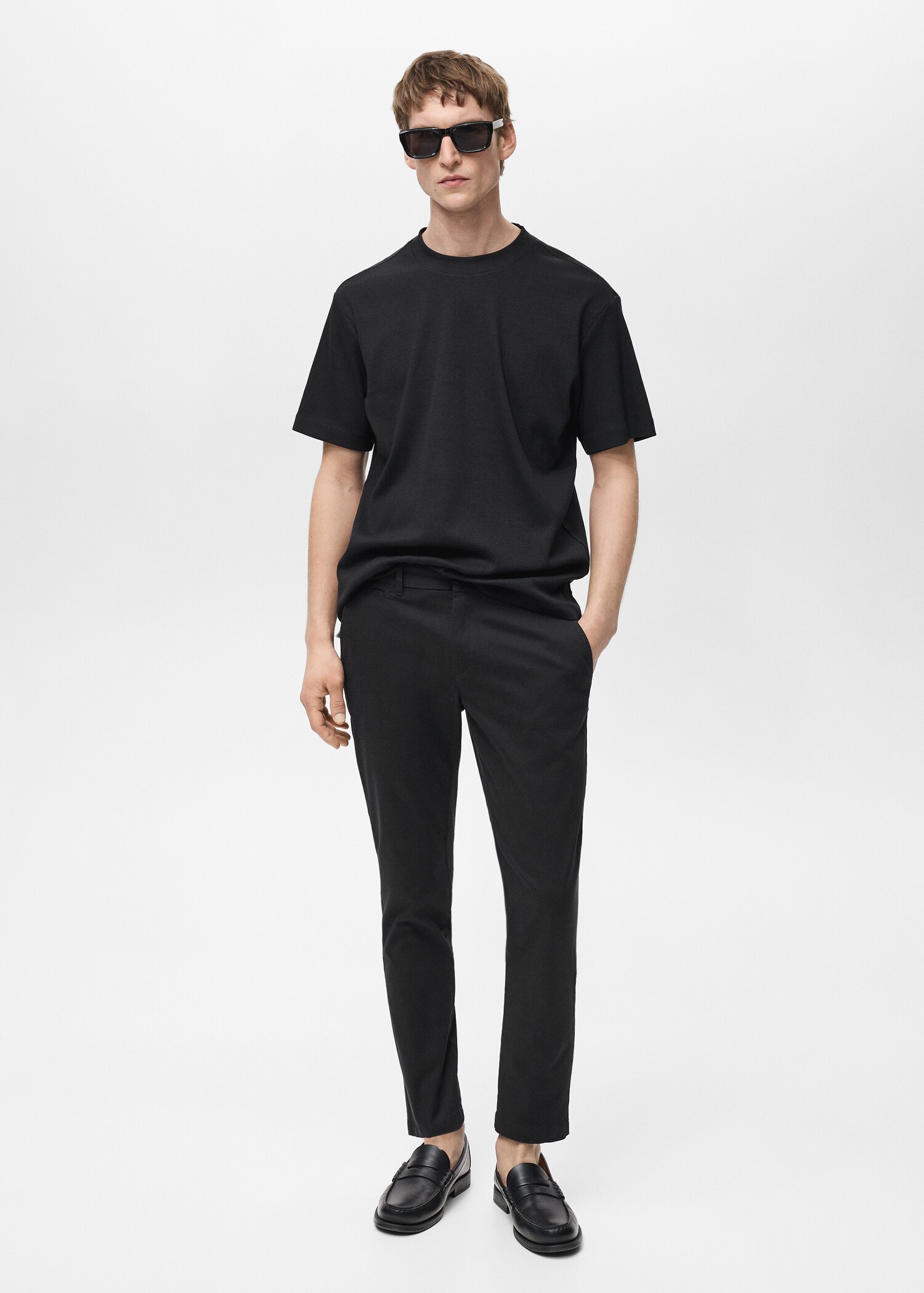 Prato cropped tapered chino trousers - General plane