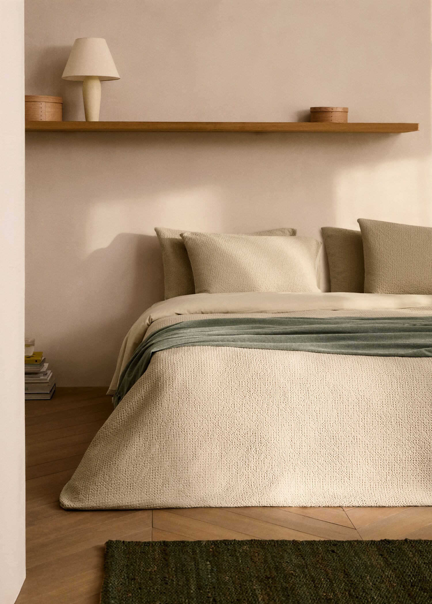Housse de couette coton percale nid d’abeille lit 135 cm - Plan général
