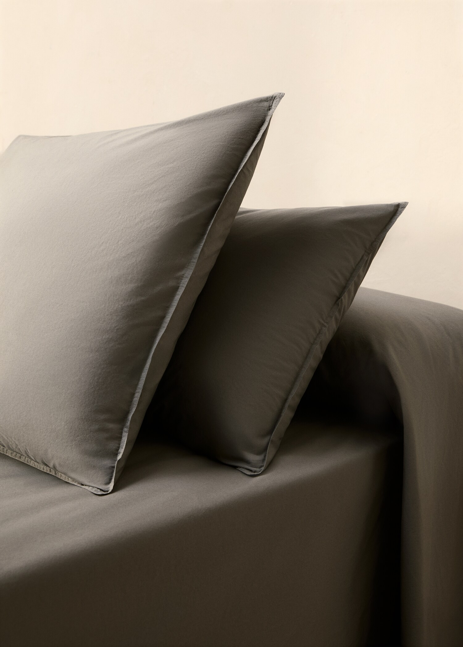 Cotton poplin double-stitched pillowcase 45x110 cm - General plane